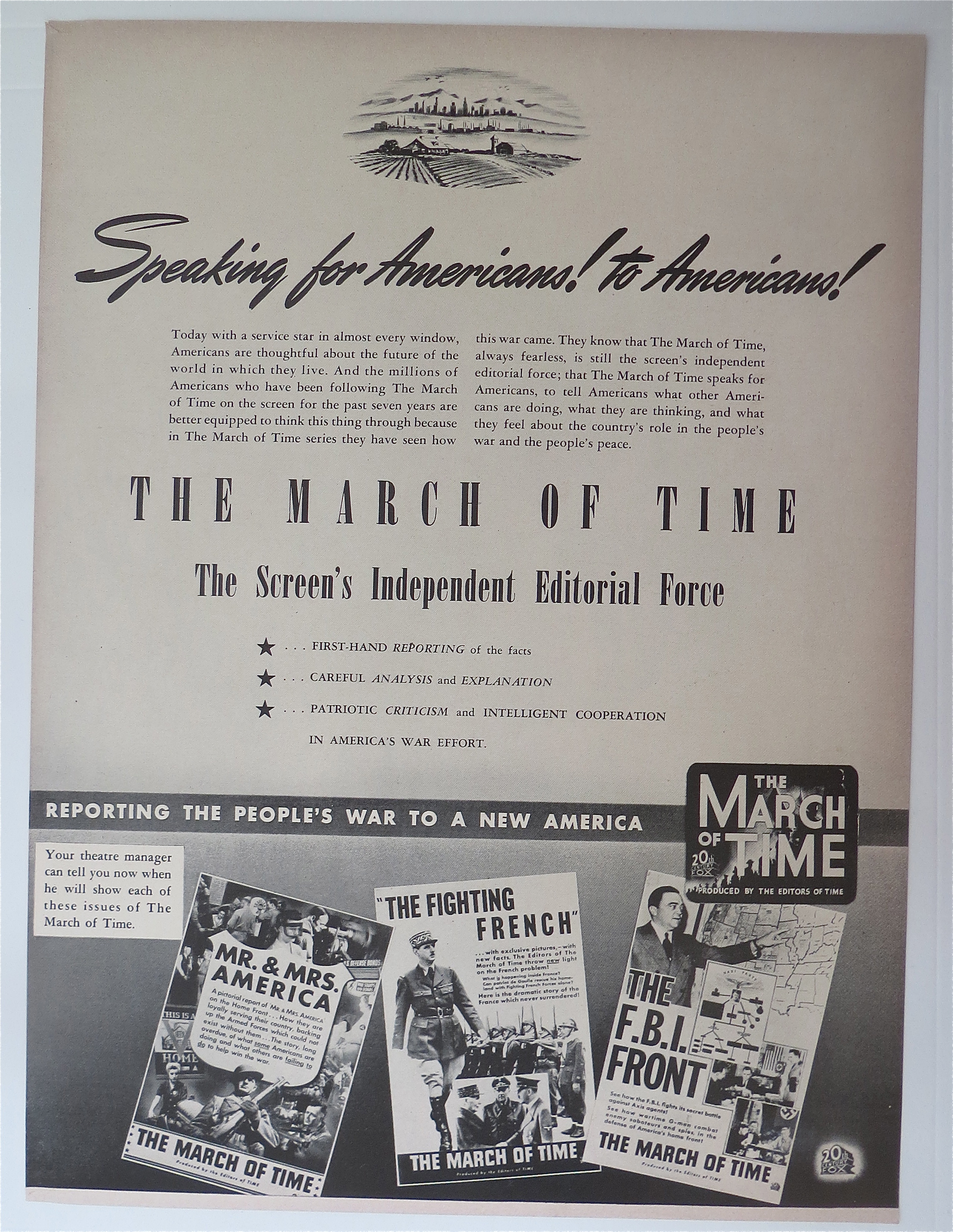 1942 The March Of Time with Speaking For Americans