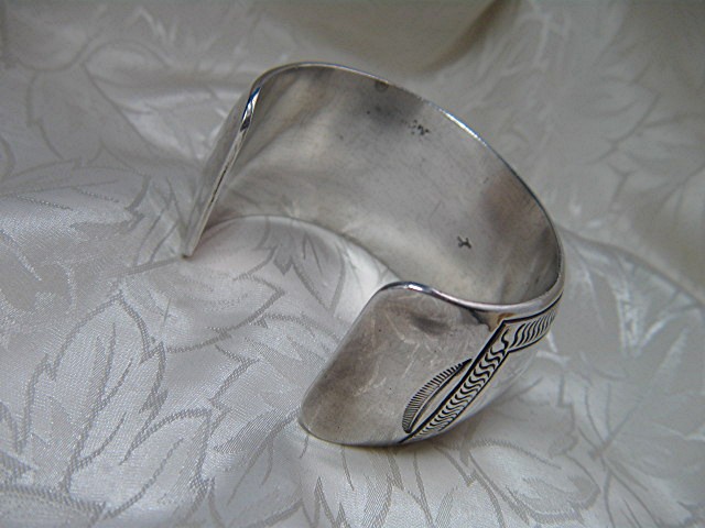 Navajo Sterling Silver Turquoise Cuff Johnson Yazzie