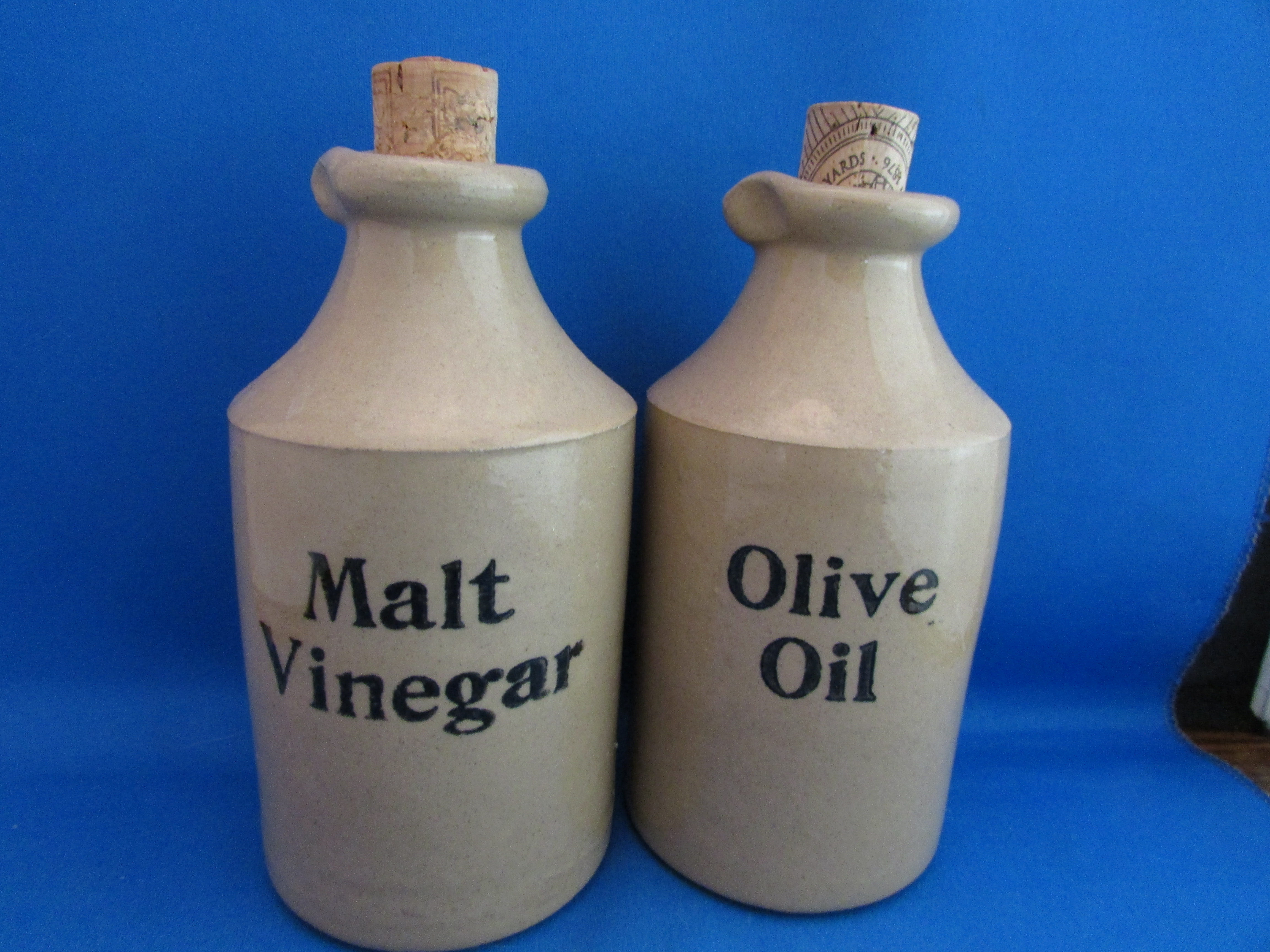 Crock Malt Vinegar and Olive Oil Cruets