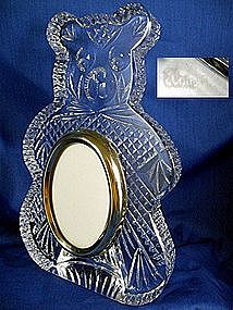 Waterford Crystal Teddy Bear Photo Picture Frame