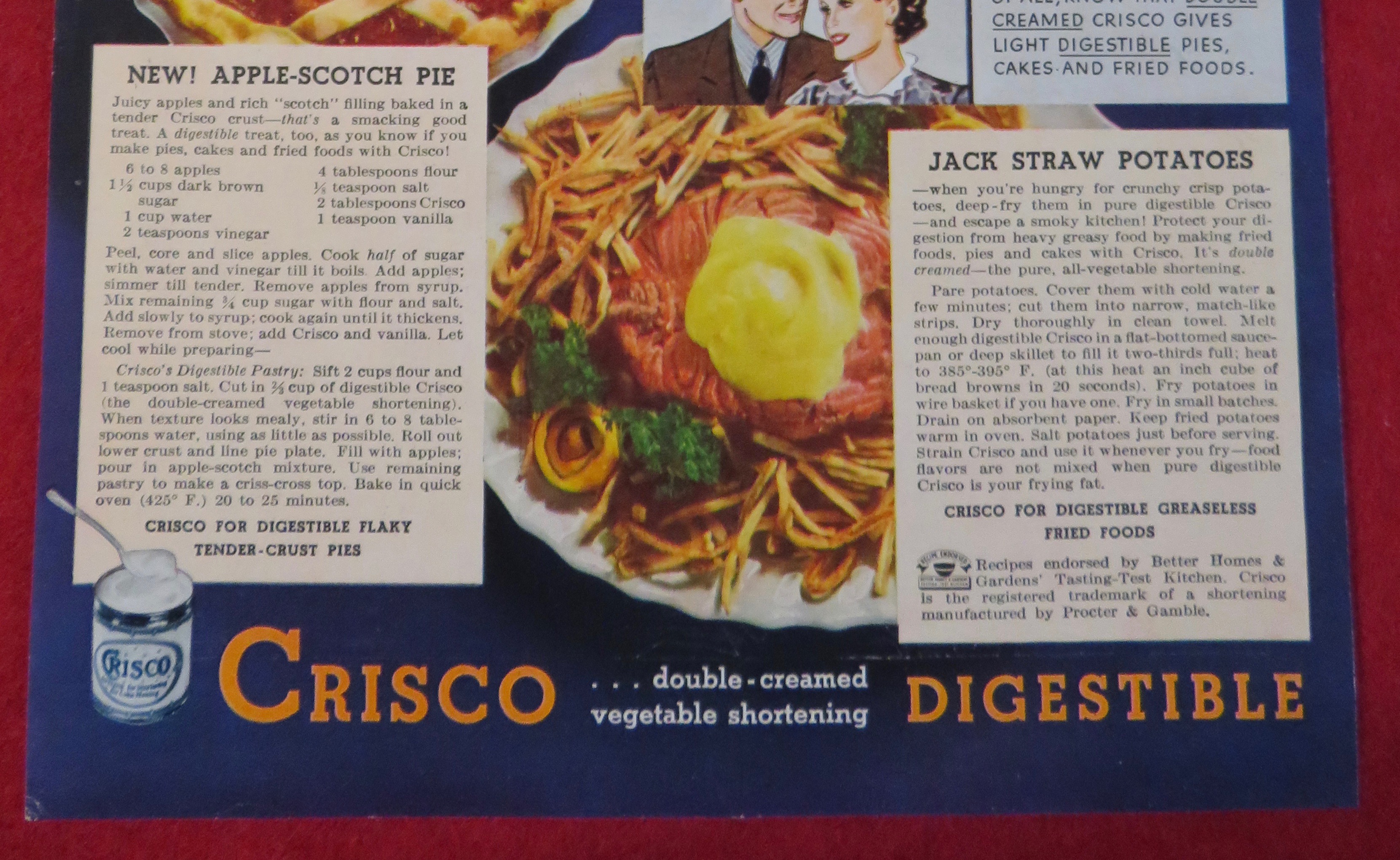 1936 Crisco Shortening with Just Moved