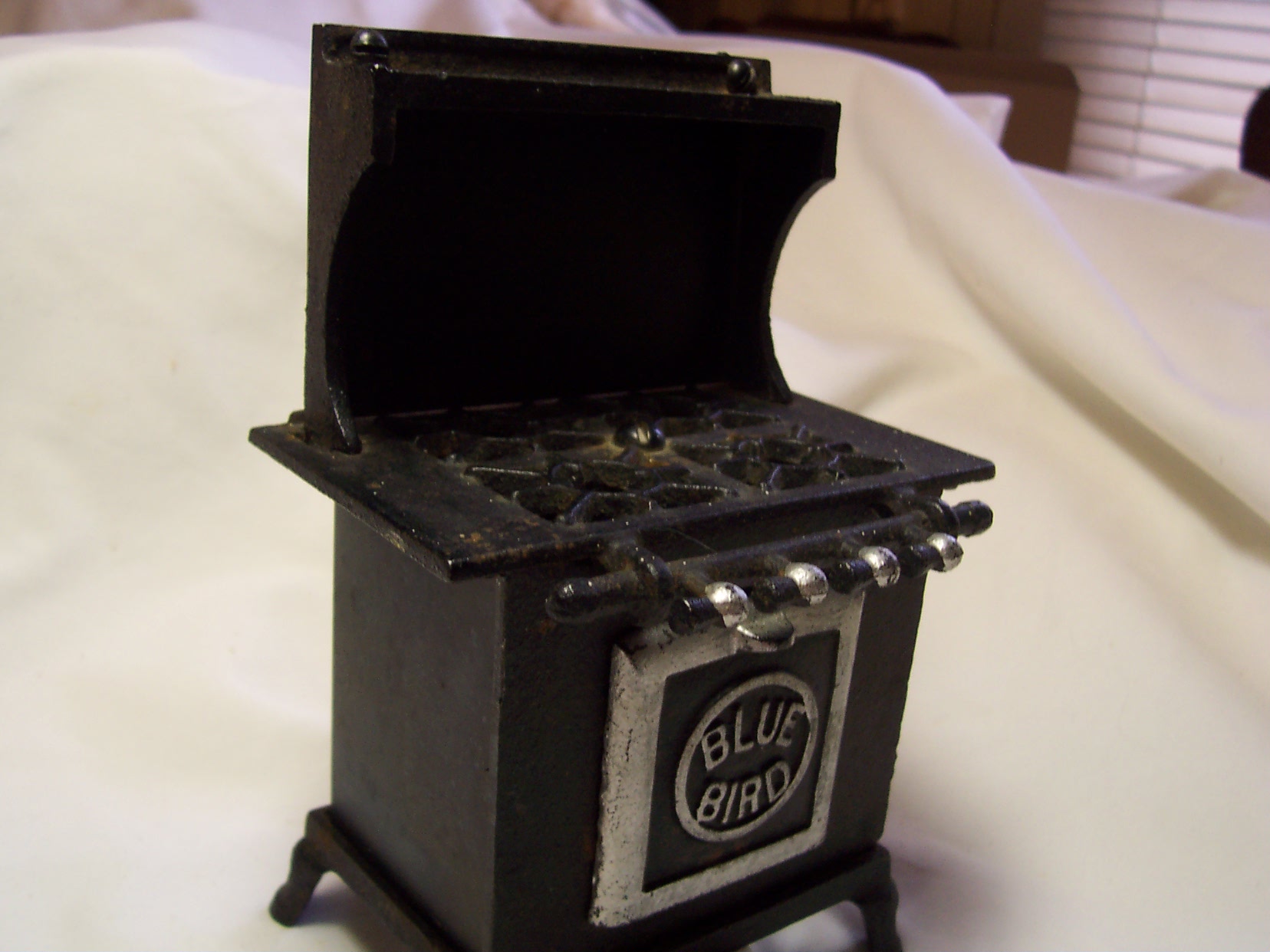 Blue Bird Toy Cook Stove Metal and Cast Iron