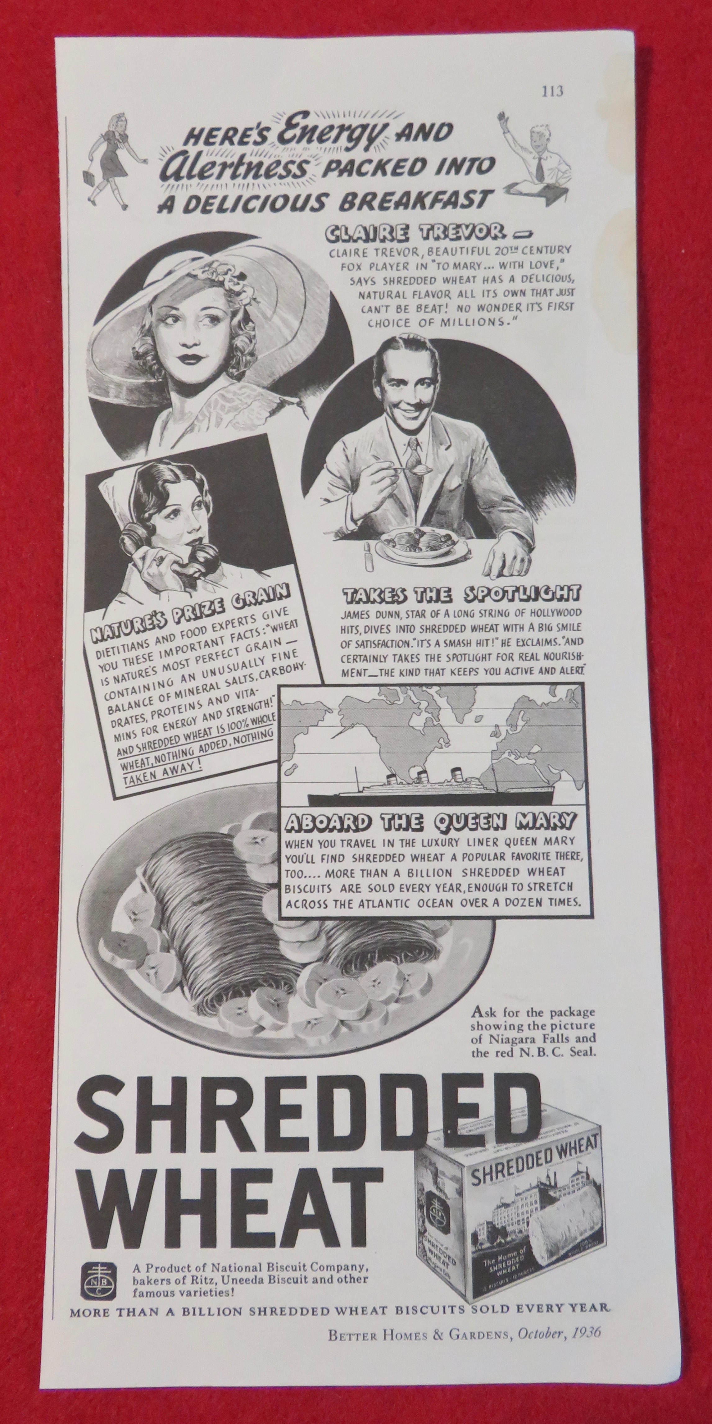 1936 Shredded Wheat with Claire Trevor