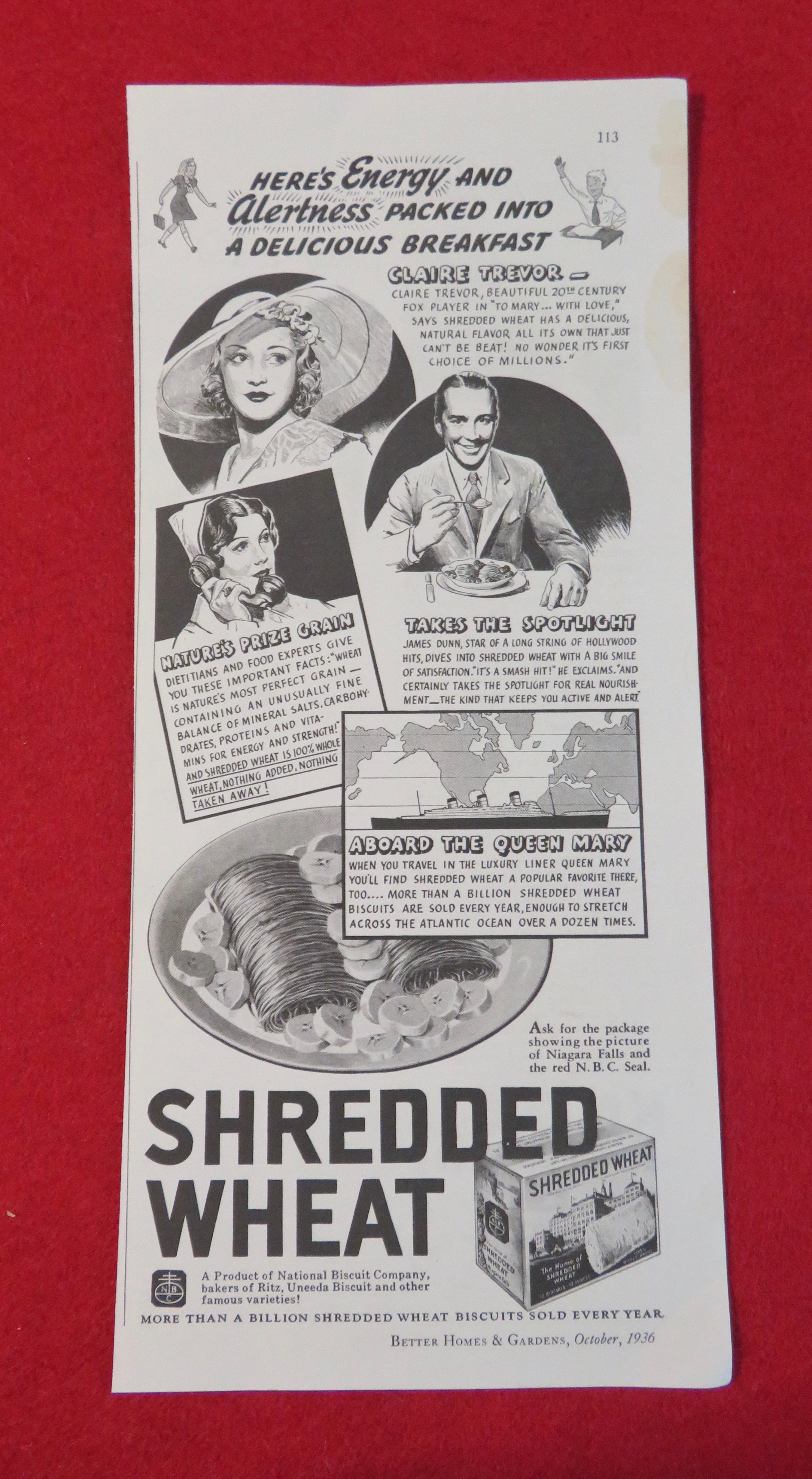 1936 Shredded Wheat with Claire Trevor