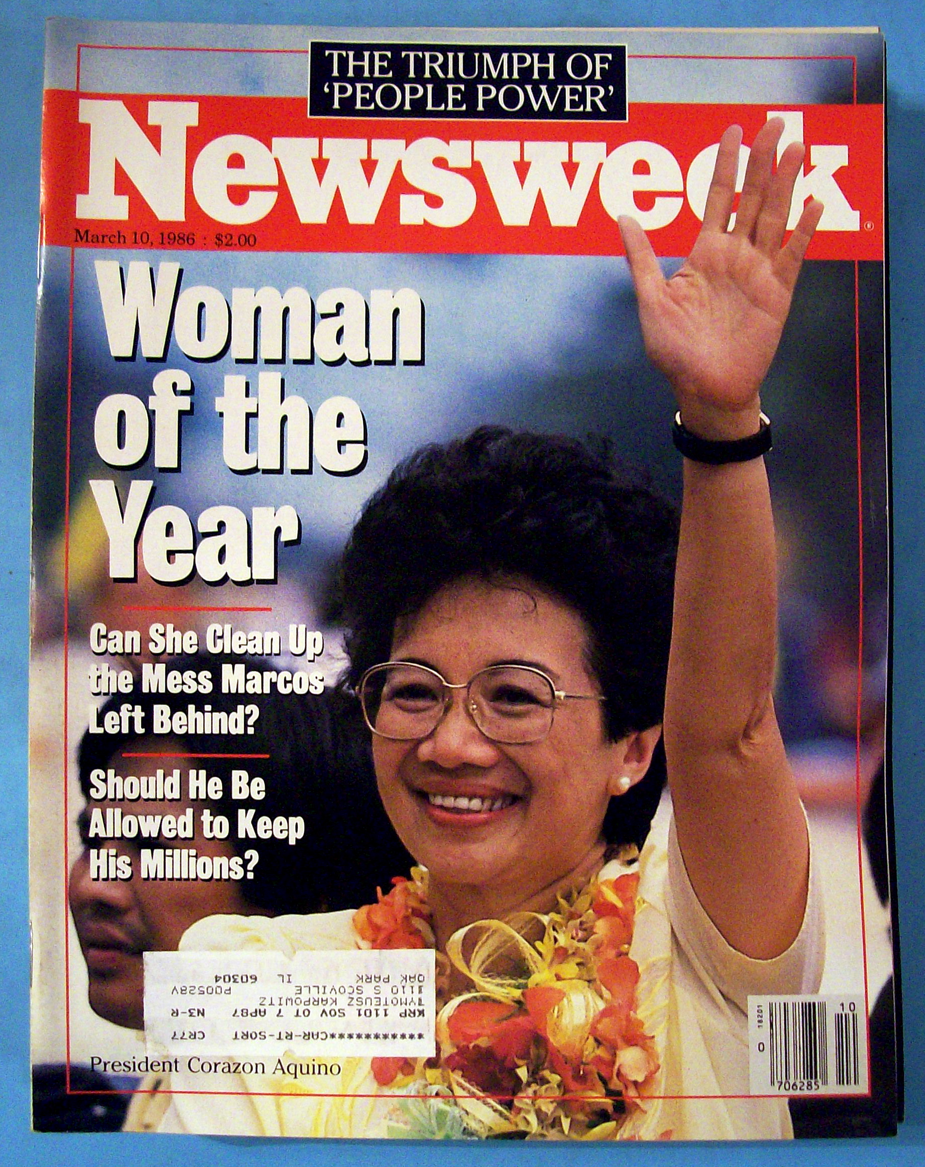 Newsweek Magazine - March 10, 1986 - Corazon Aquino