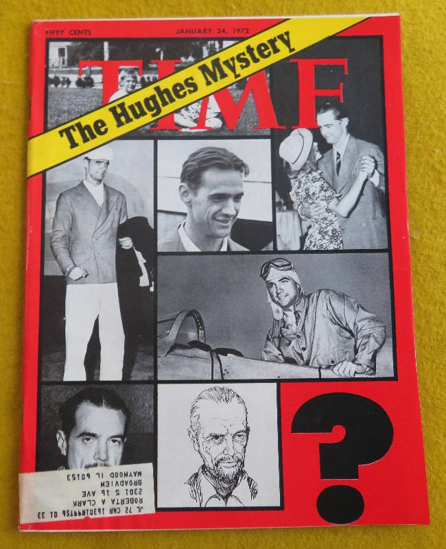 Time Magazine January 24, 1972 Hughes Mystery