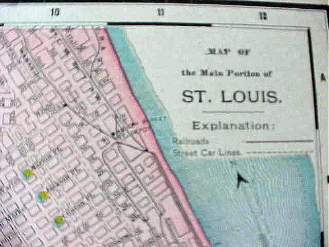Map St Louis St Joseph Missouri 1912 Antique