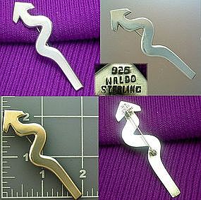 Sterling Silver Signed NALDO Brooch Pin