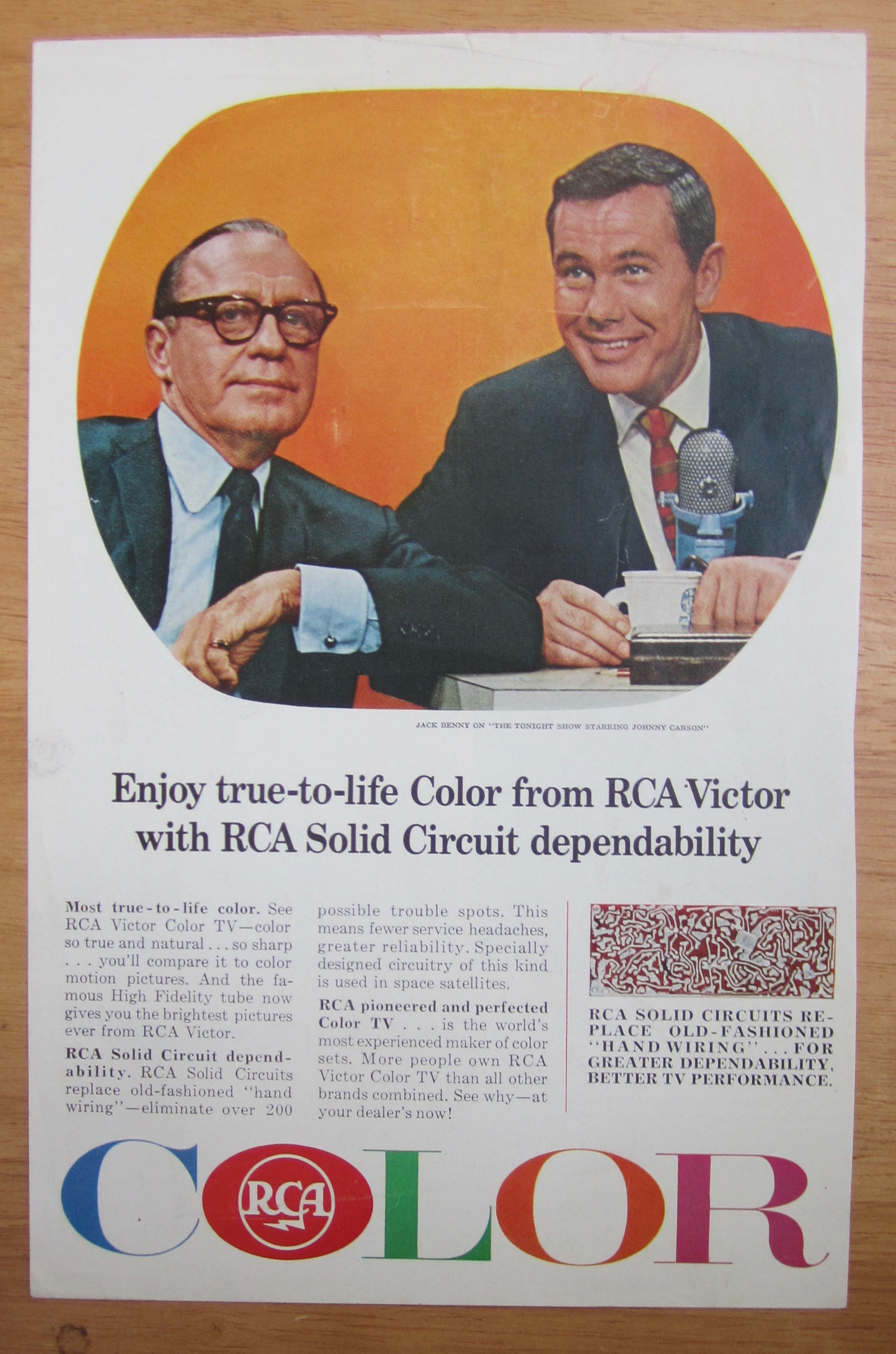 1939 RCA Victor Color TV with Jack Benny/Johnny Carson