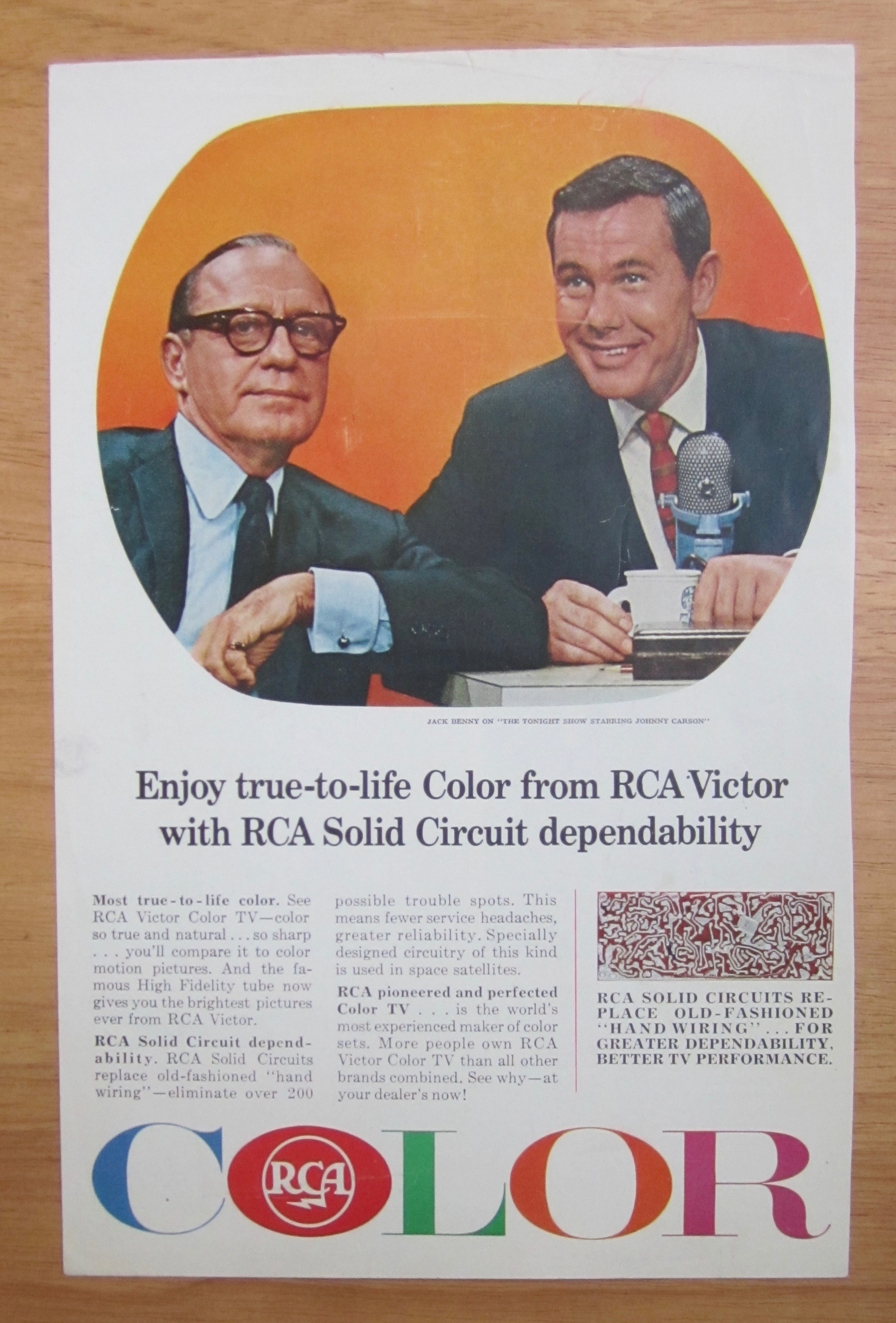1939 RCA Victor Color TV with Jack Benny/Johnny Carson