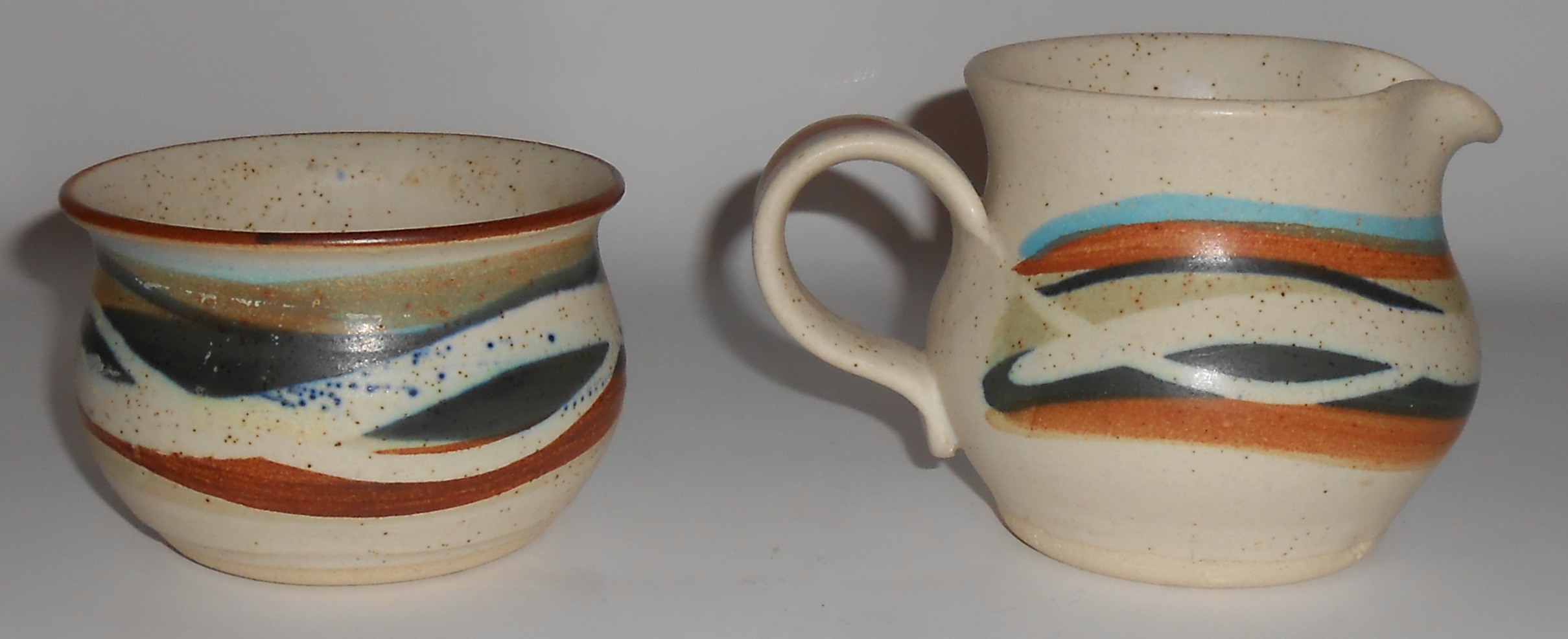 Bennett Welsh Studio Pottery Handmade Decorated Creamer