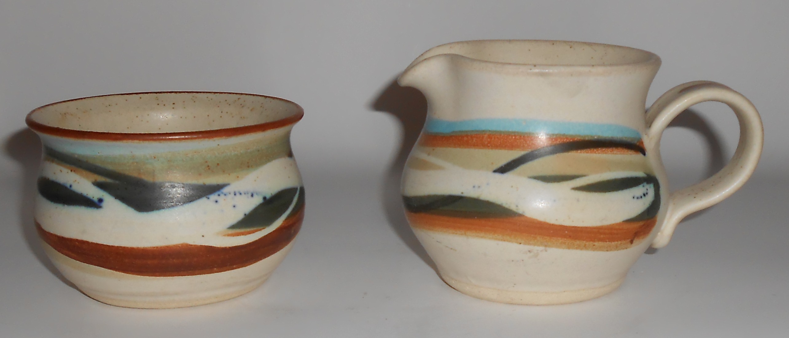 Bennett Welsh Studio Pottery Handmade Decorated Creamer
