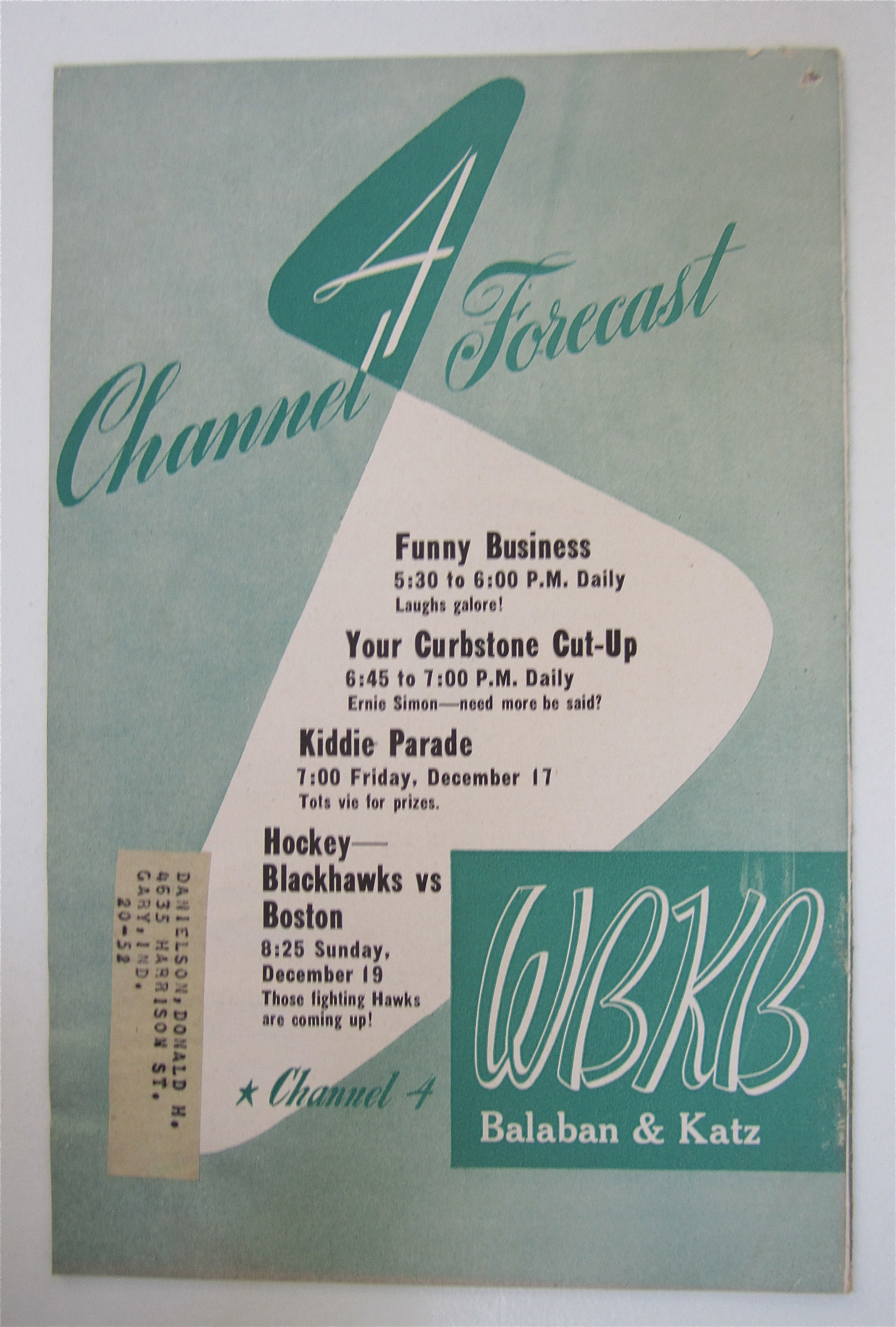 Television Forecast December 13, 1948 Uncle Mistletoe