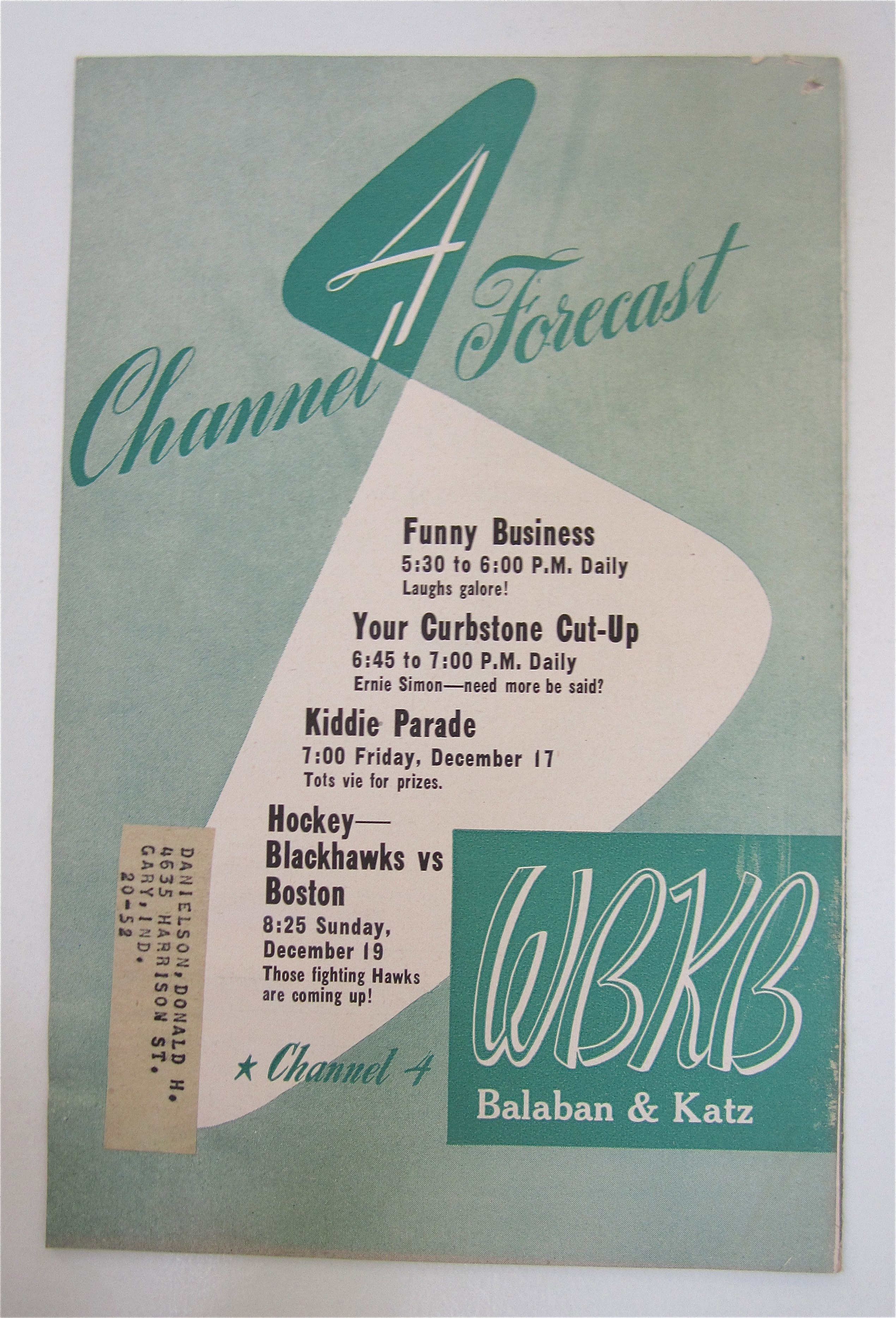 Television Forecast December 13, 1948 Uncle Mistletoe