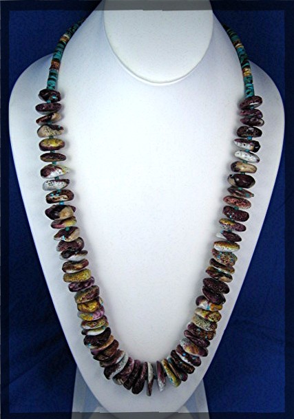 Necklace Purple Yellow Turquoise Spiny Oyster .........