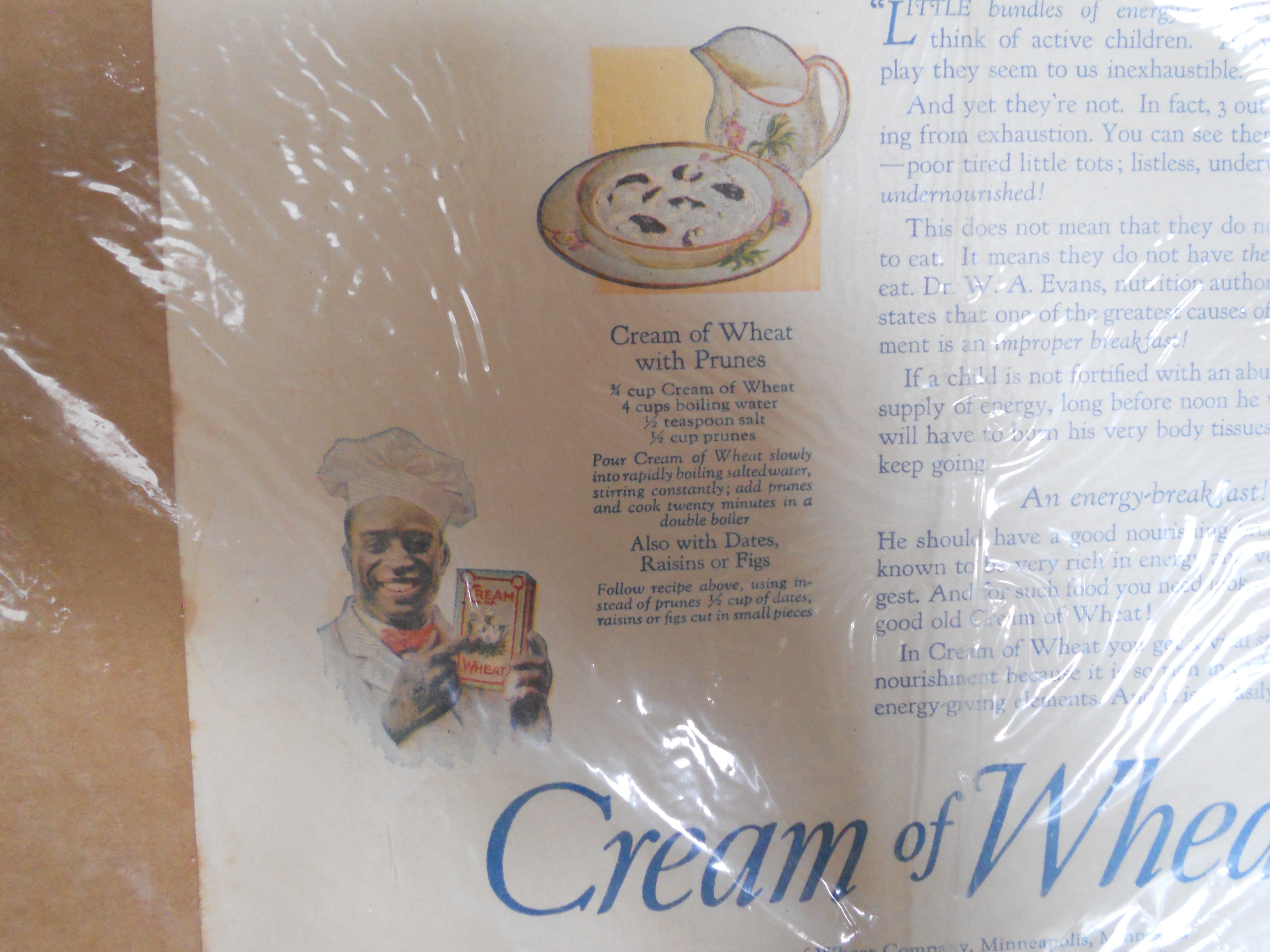 Cream of Wheat Advertising, 1924