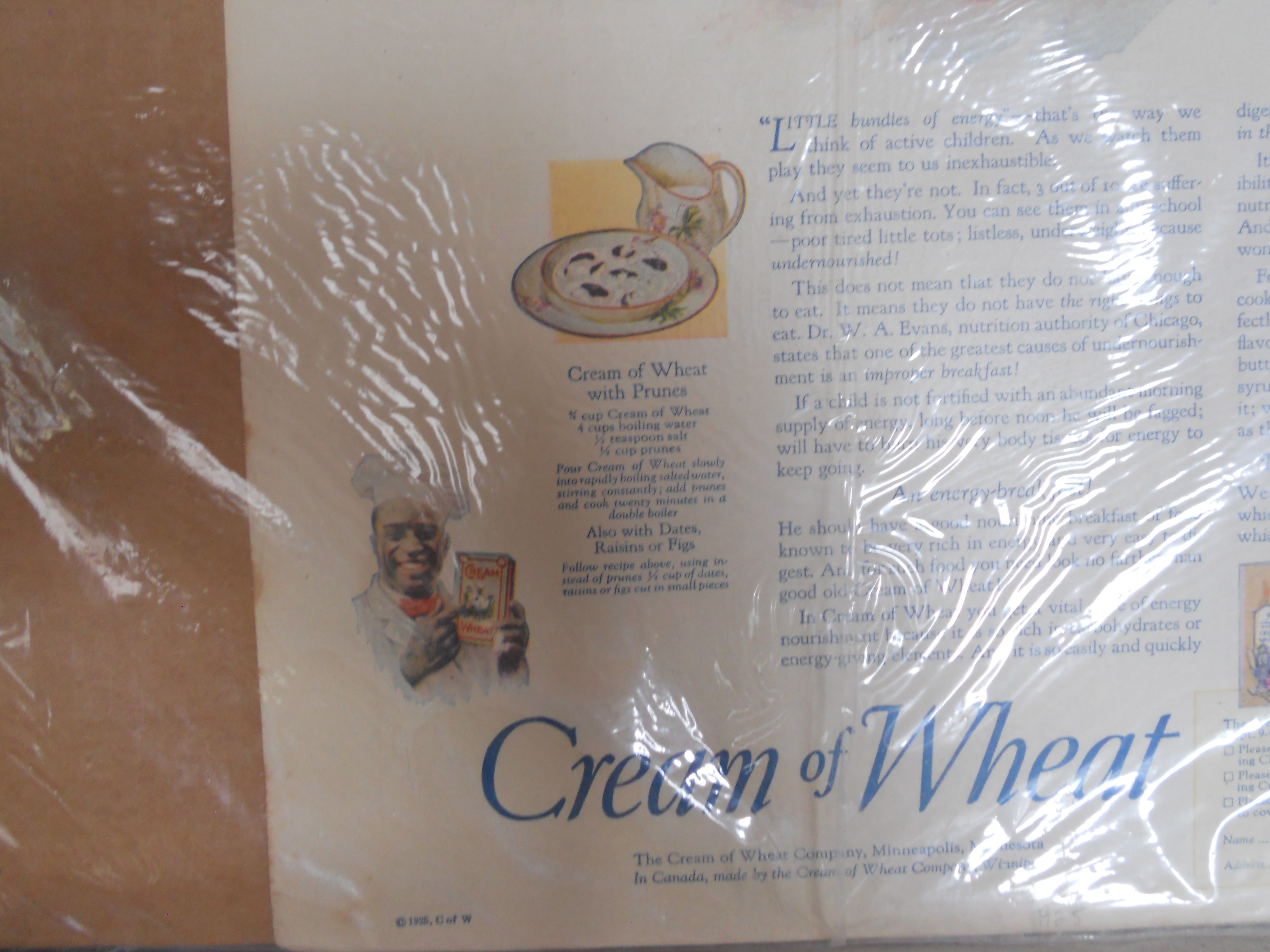Cream of Wheat Advertising, 1924