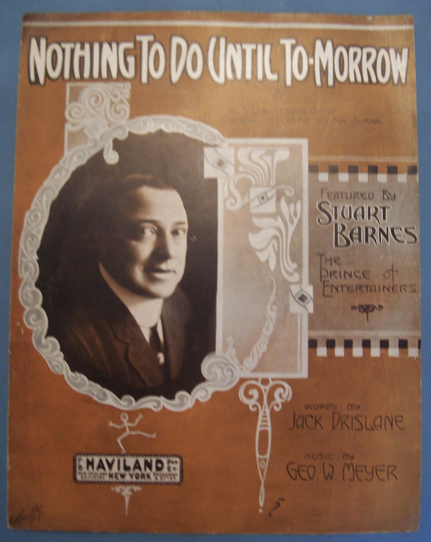 Sheet Music of 1911 Nothing To Do Until To-Morrow