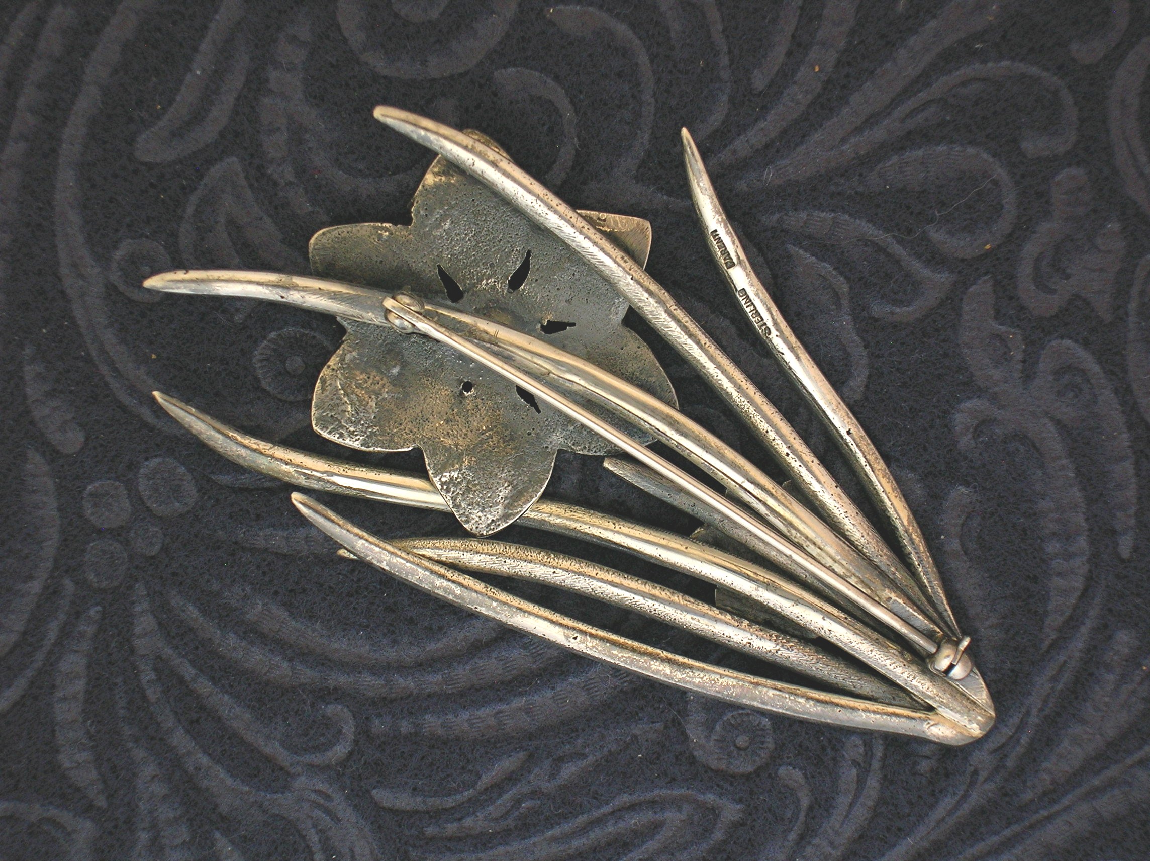 PARENTI Sterling Silver Flower Brooch Pin