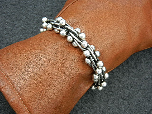 Sterling Silver Berries  Charles Albert toggle Bracelet