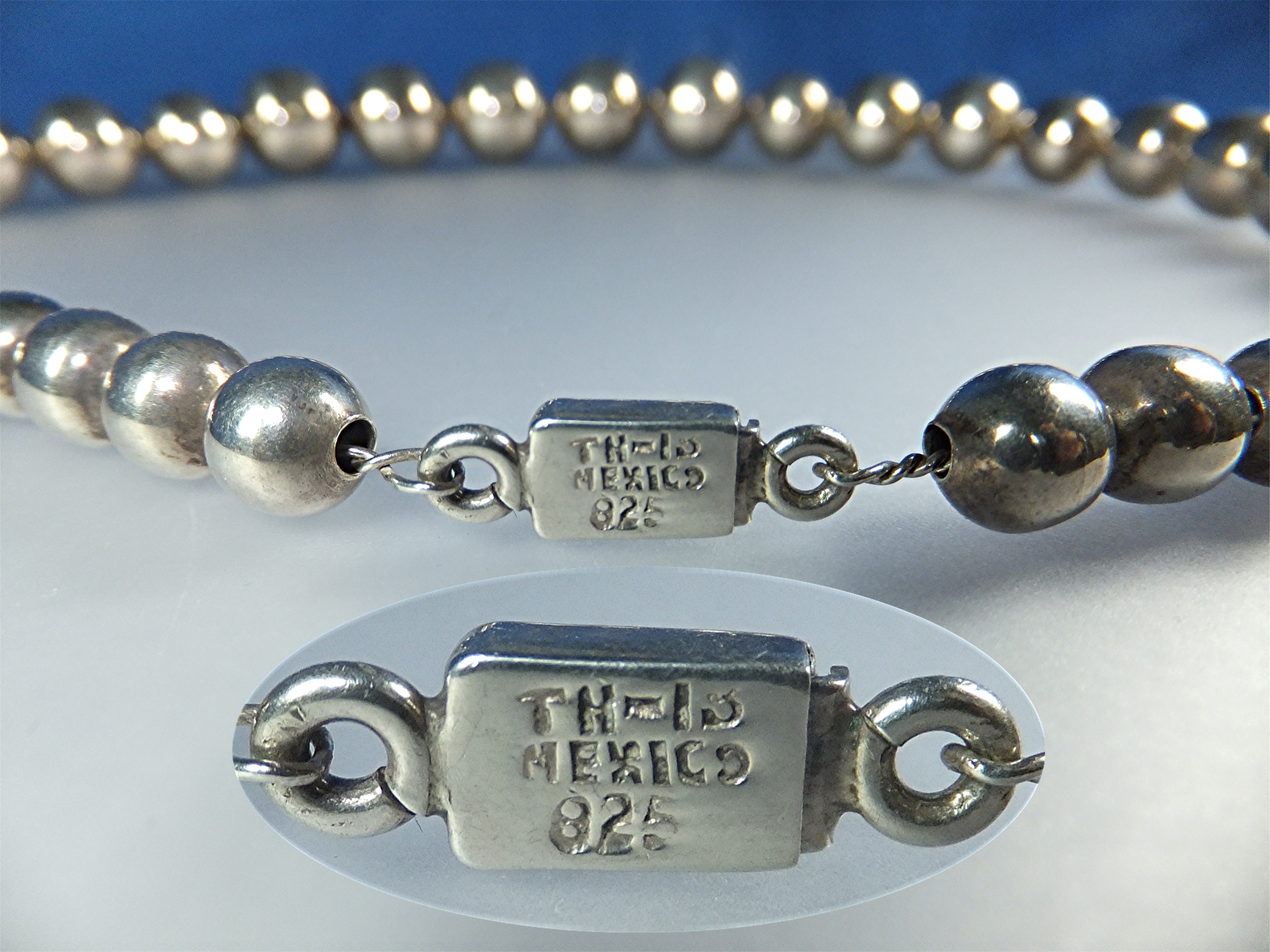 Taxco Mexico Sterling Silver Graduated Beads 68 Grams
