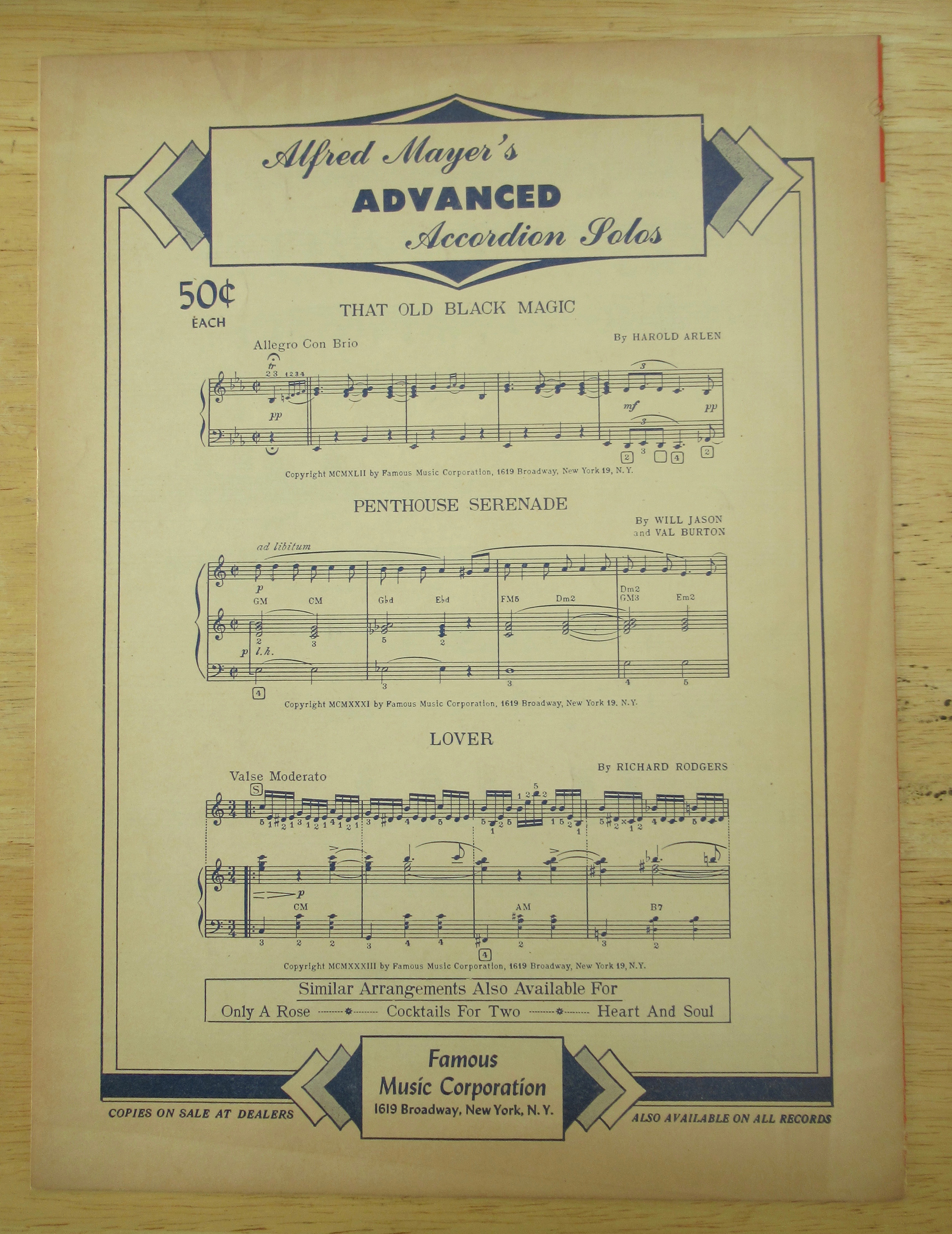 1951 The Sailors' Polka Sheet Music (Martin & Lewis)