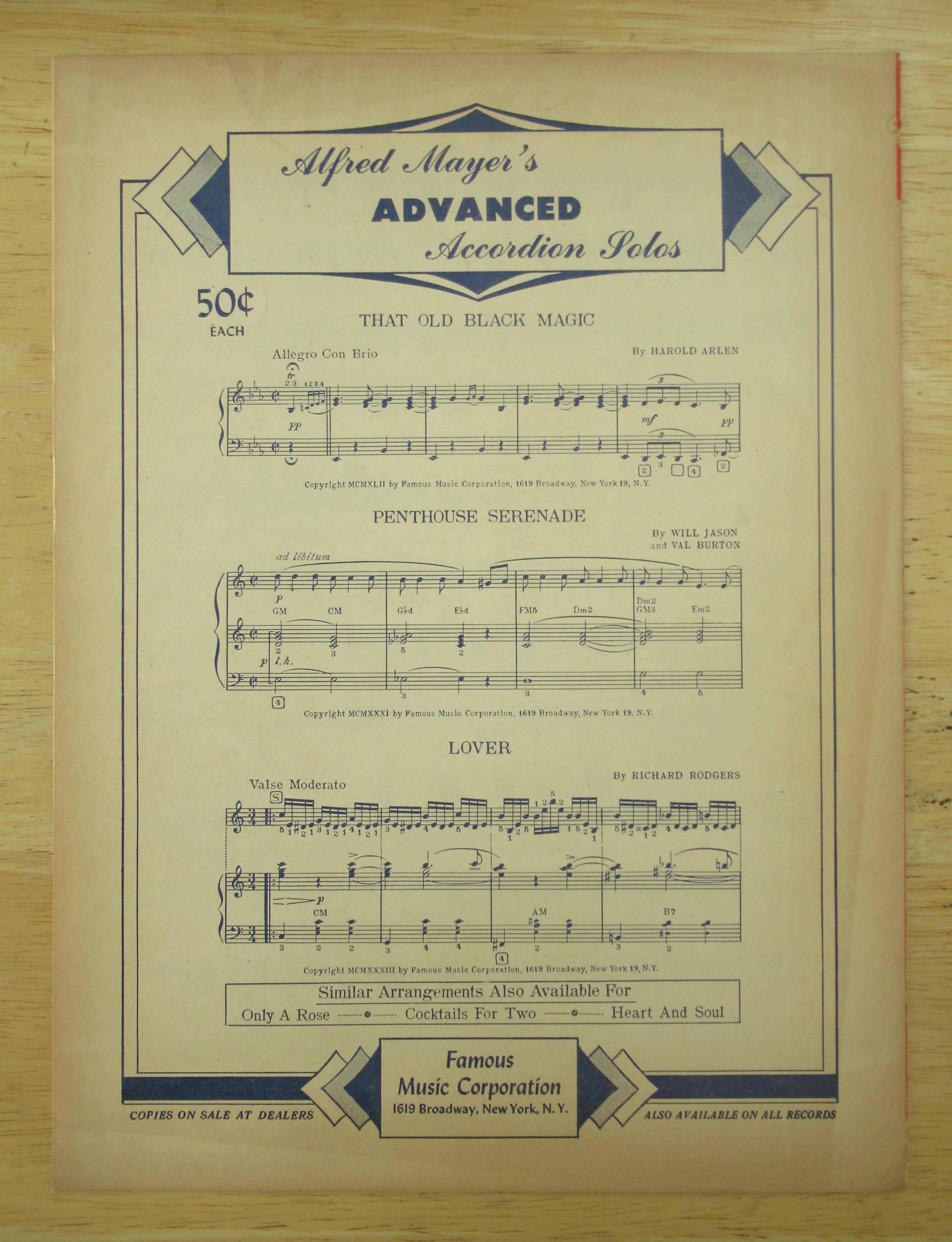 1951 The Sailors' Polka Sheet Music (Martin & Lewis)