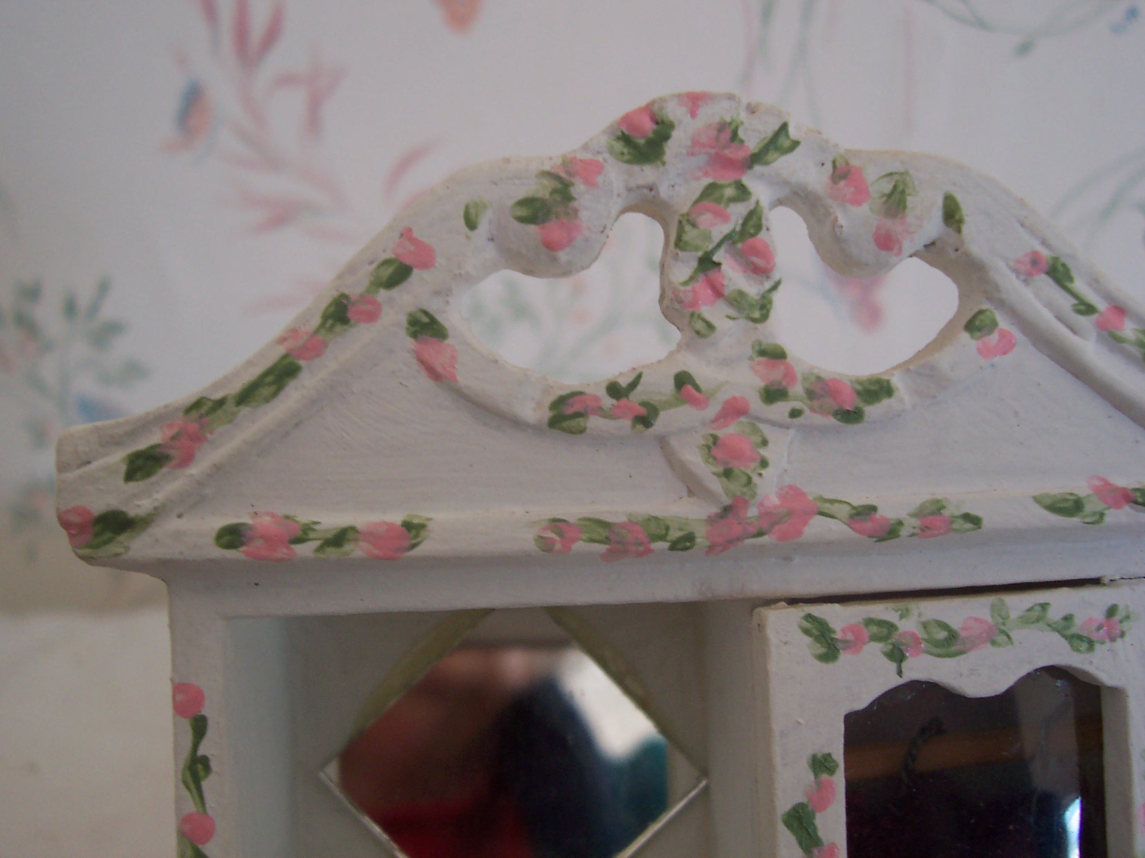 Dollhouse Wood Armoire Painted