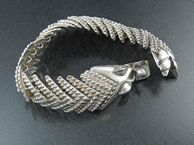 Taxco Mexico Sterling Silver Fox Bracelet
