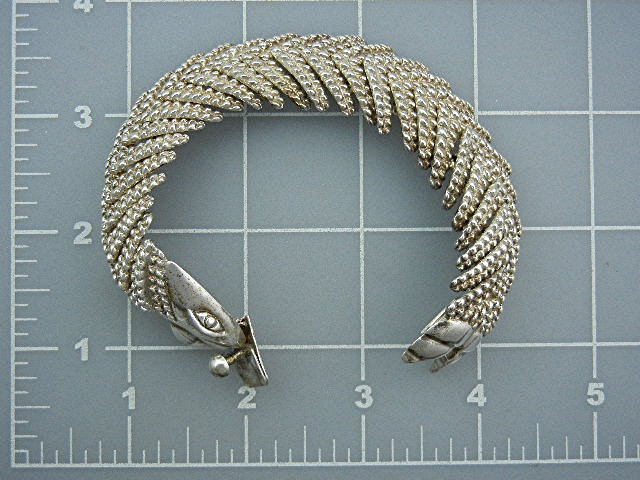 Taxco Mexico Sterling Silver Fox Bracelet