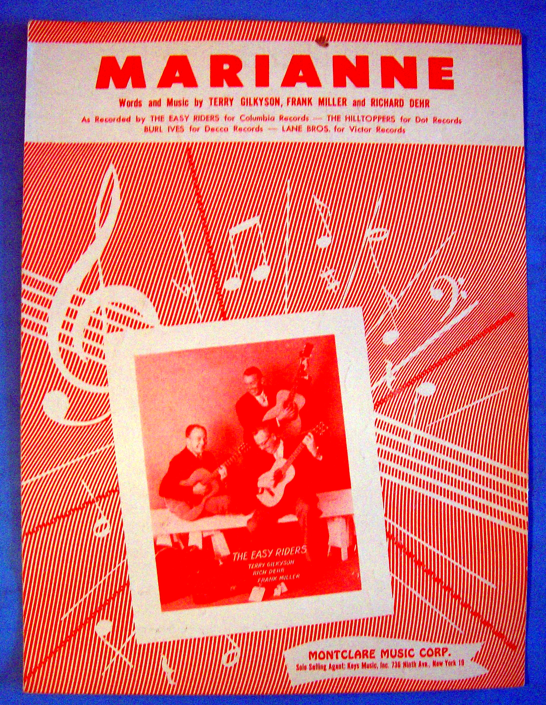 Sheet Music For 1955 Marianne