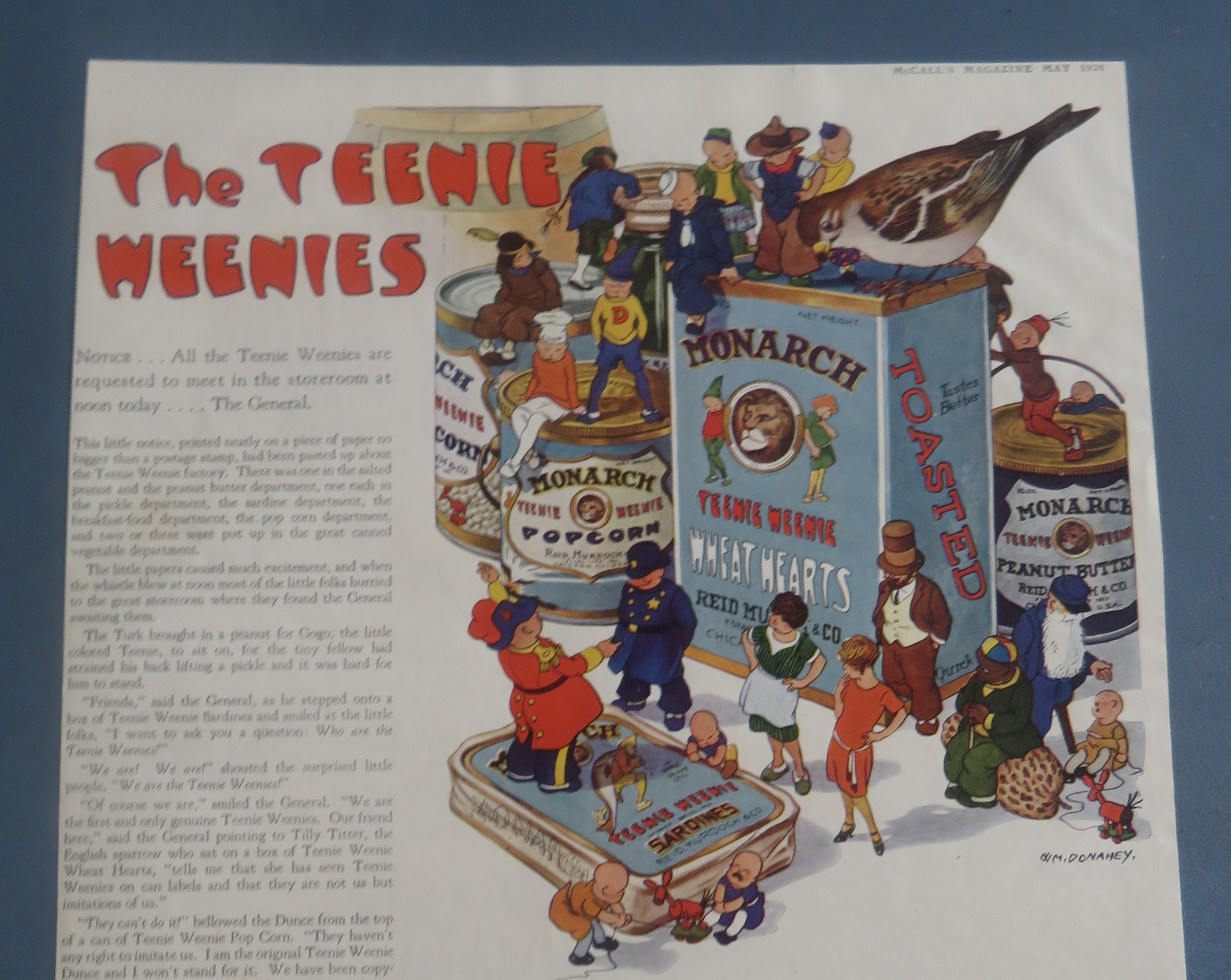 1928 Monarch Food Products with The Teenie Weenies
