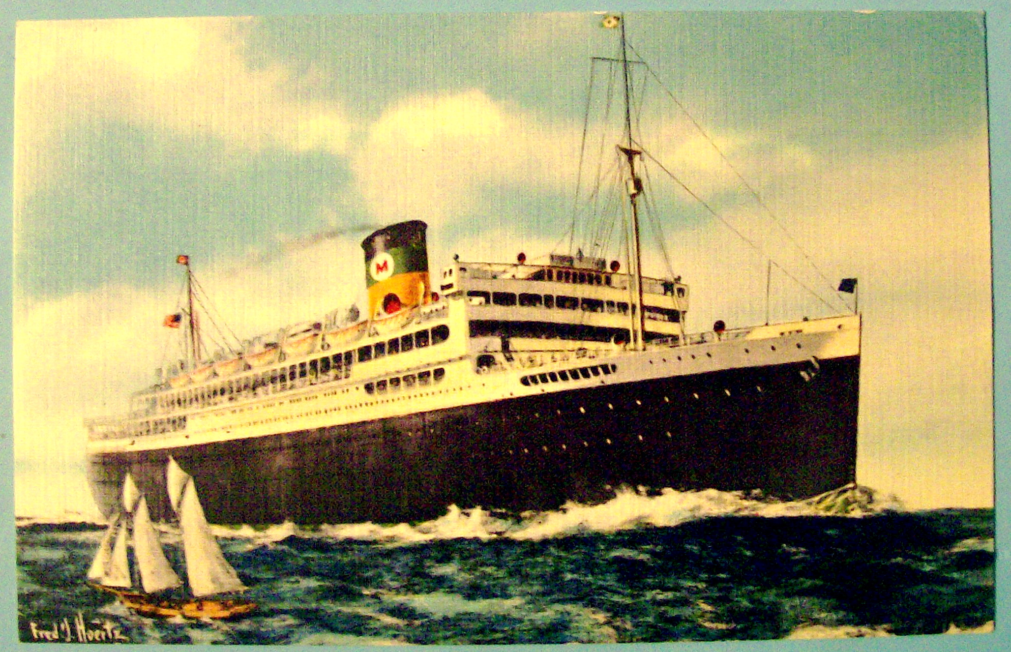 Moore-McCormack Liners Postcard