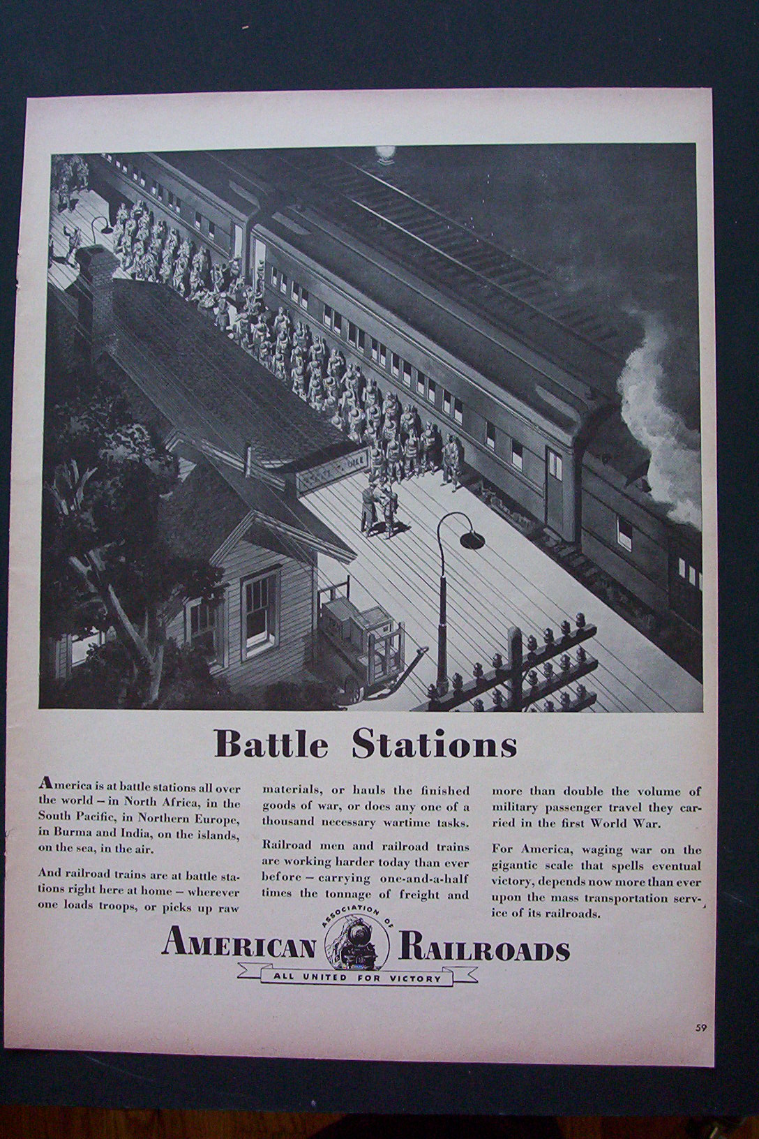 1943 Association Of American Railroads with Soldiers