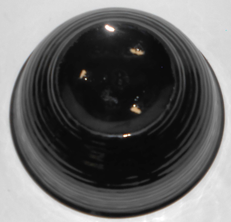 VINTAGE Bauer Pottery Ring Ware #18 BLACK Mixing Bowl