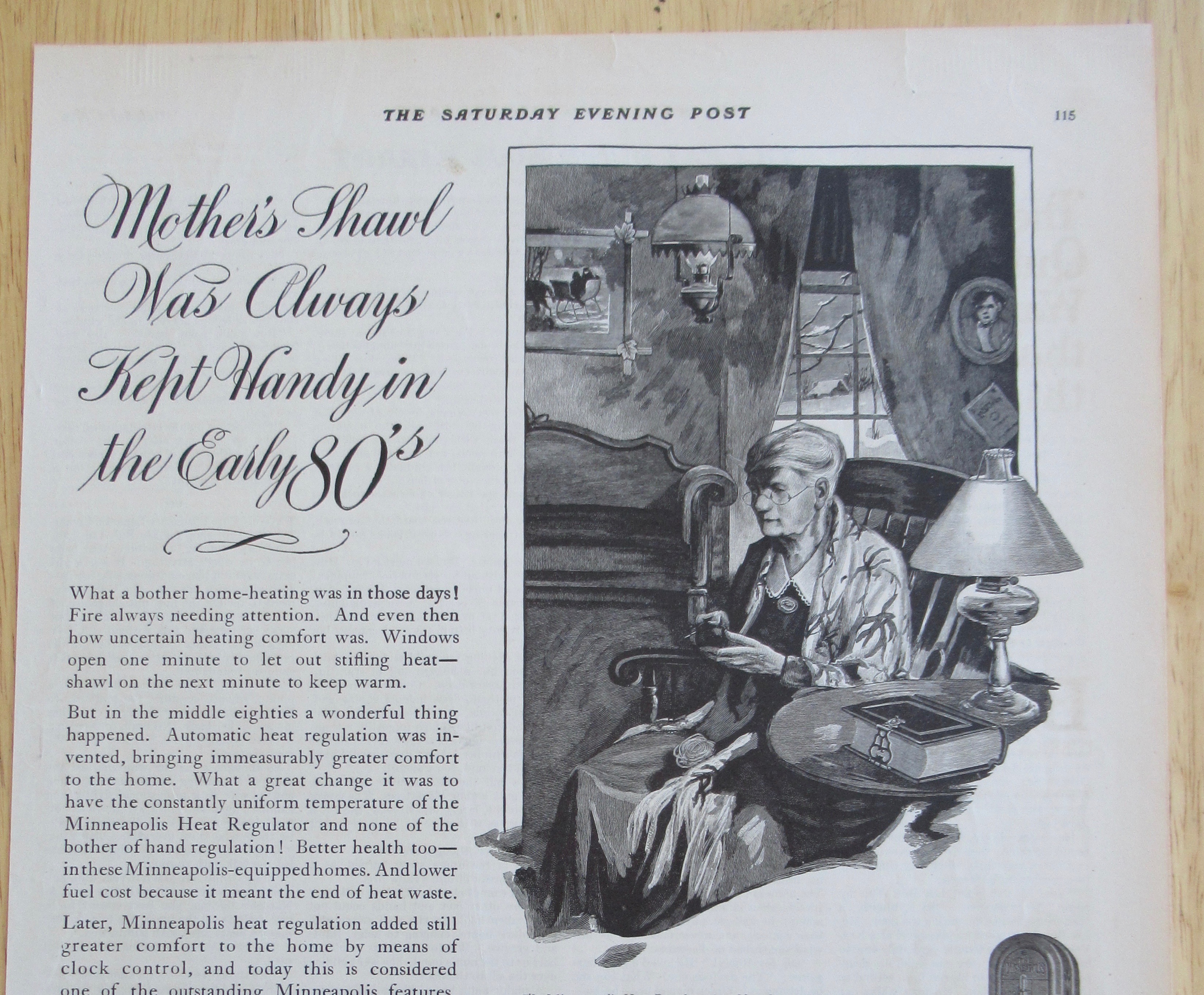 1926 Minneapolis Heat Regulator with Mother's Shawl