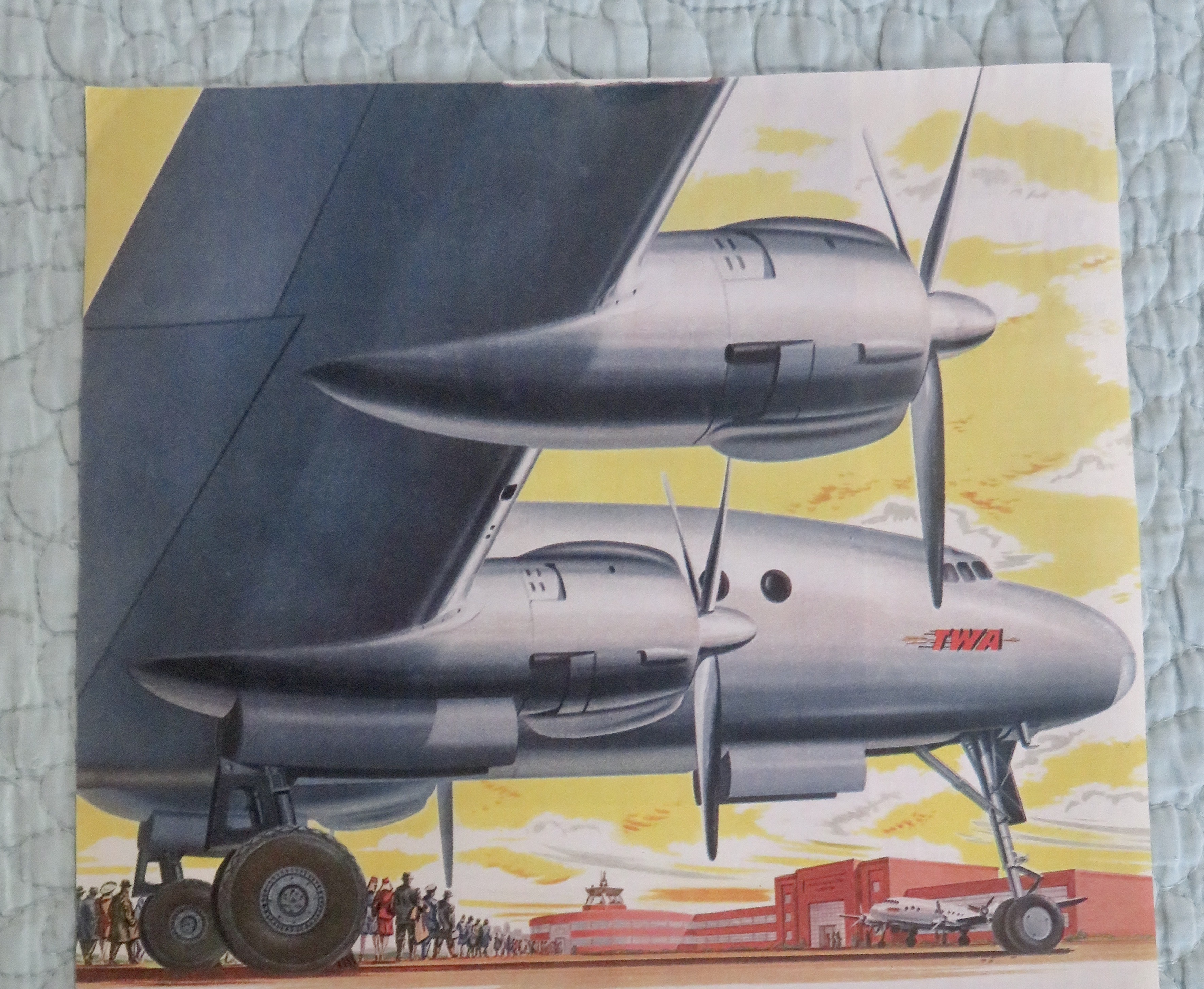 1945 (TWA) Trans World Airlines with TWA Airplane