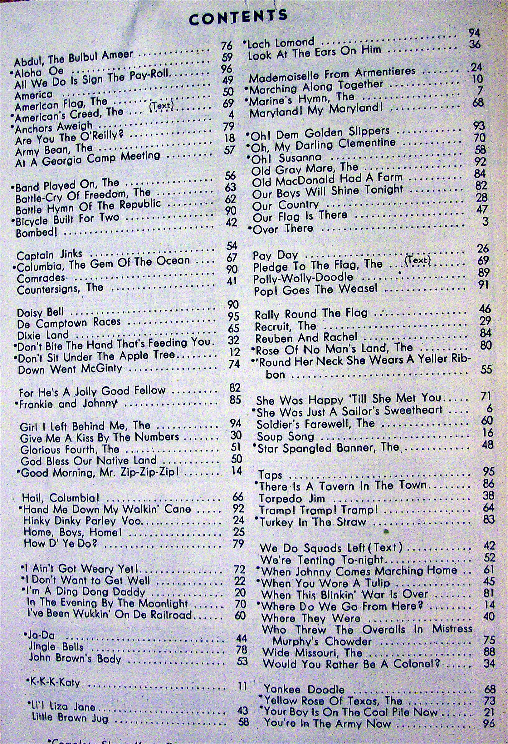 1942 Victory Song Book For Soldiers, Sailors & Marines