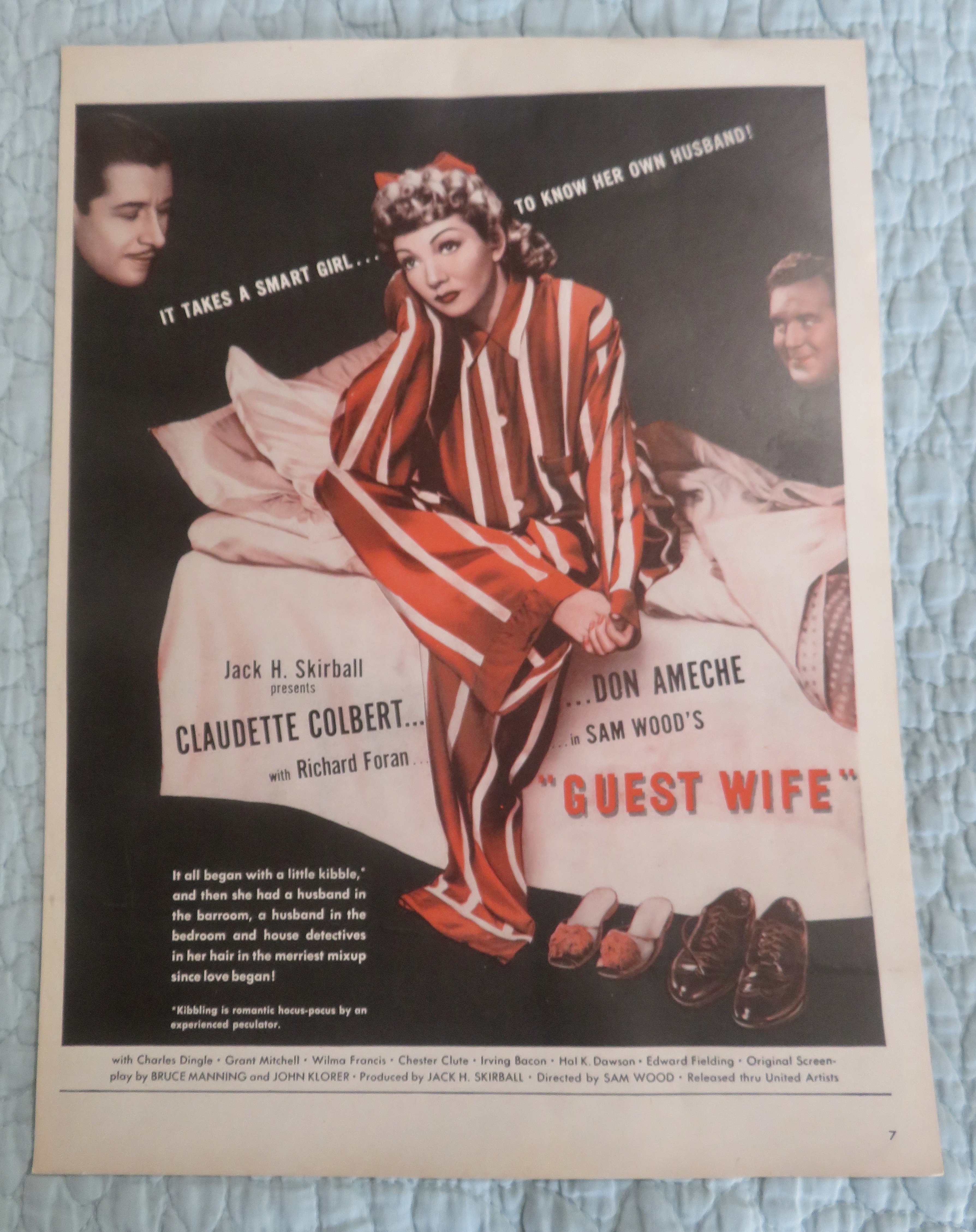 1945 Guest Wife with Claudette Colbert & Don Ameche