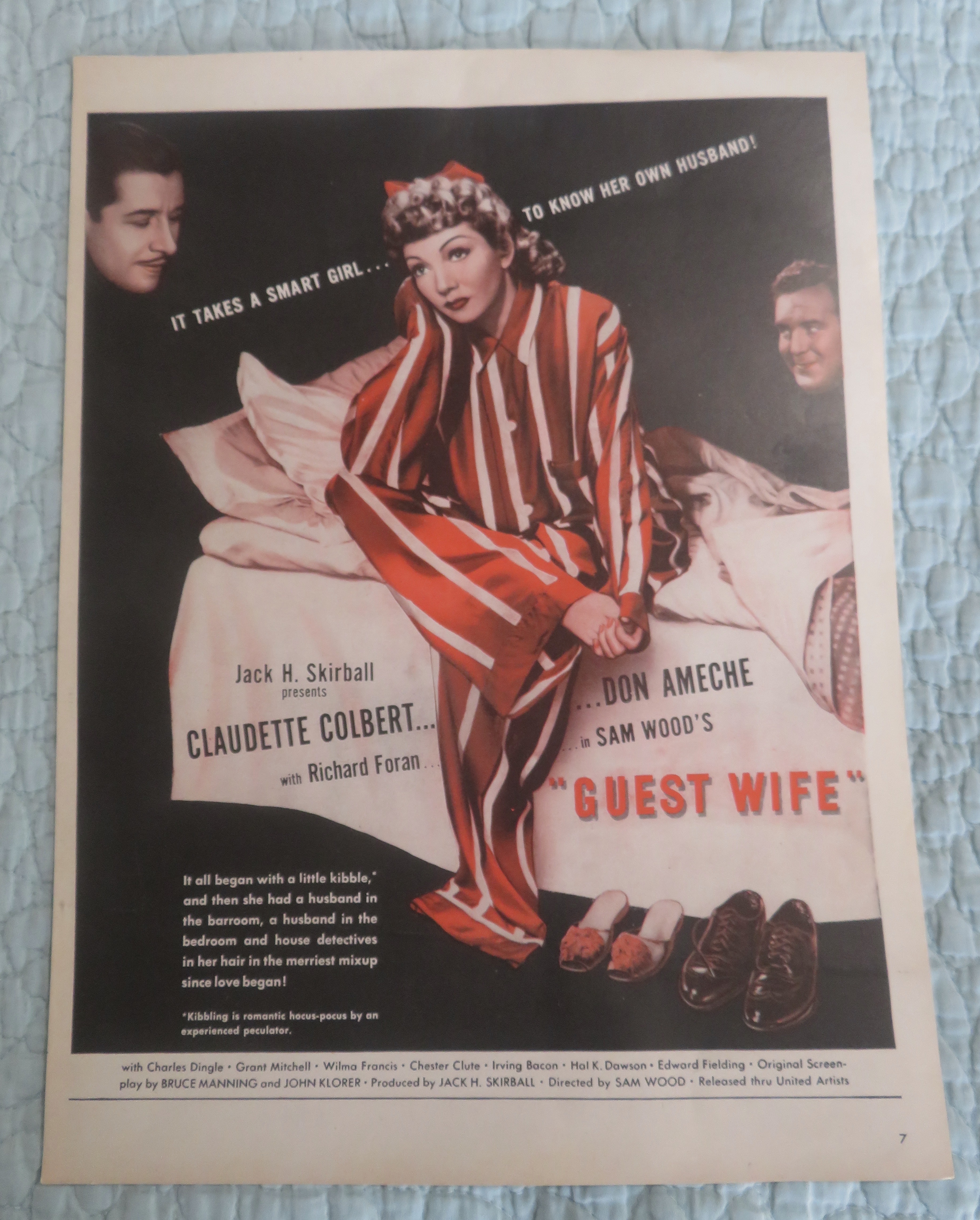 1945 Guest Wife with Claudette Colbert & Don Ameche