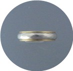 14K Yellow White Gold Wedding Band PRISCILLA