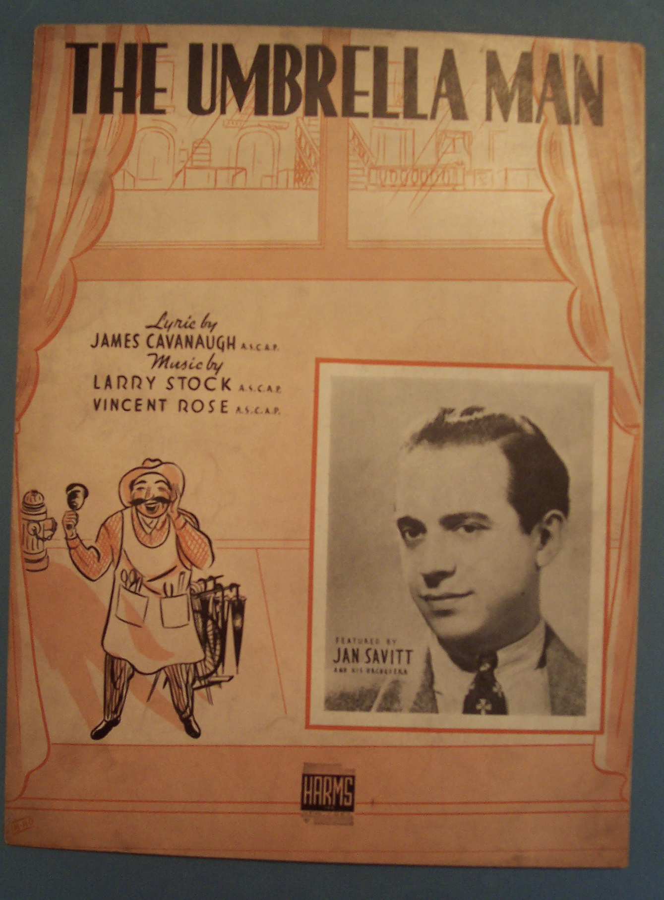 Sheet Music of 1938 The Umbrella Man (Jan Savitt)