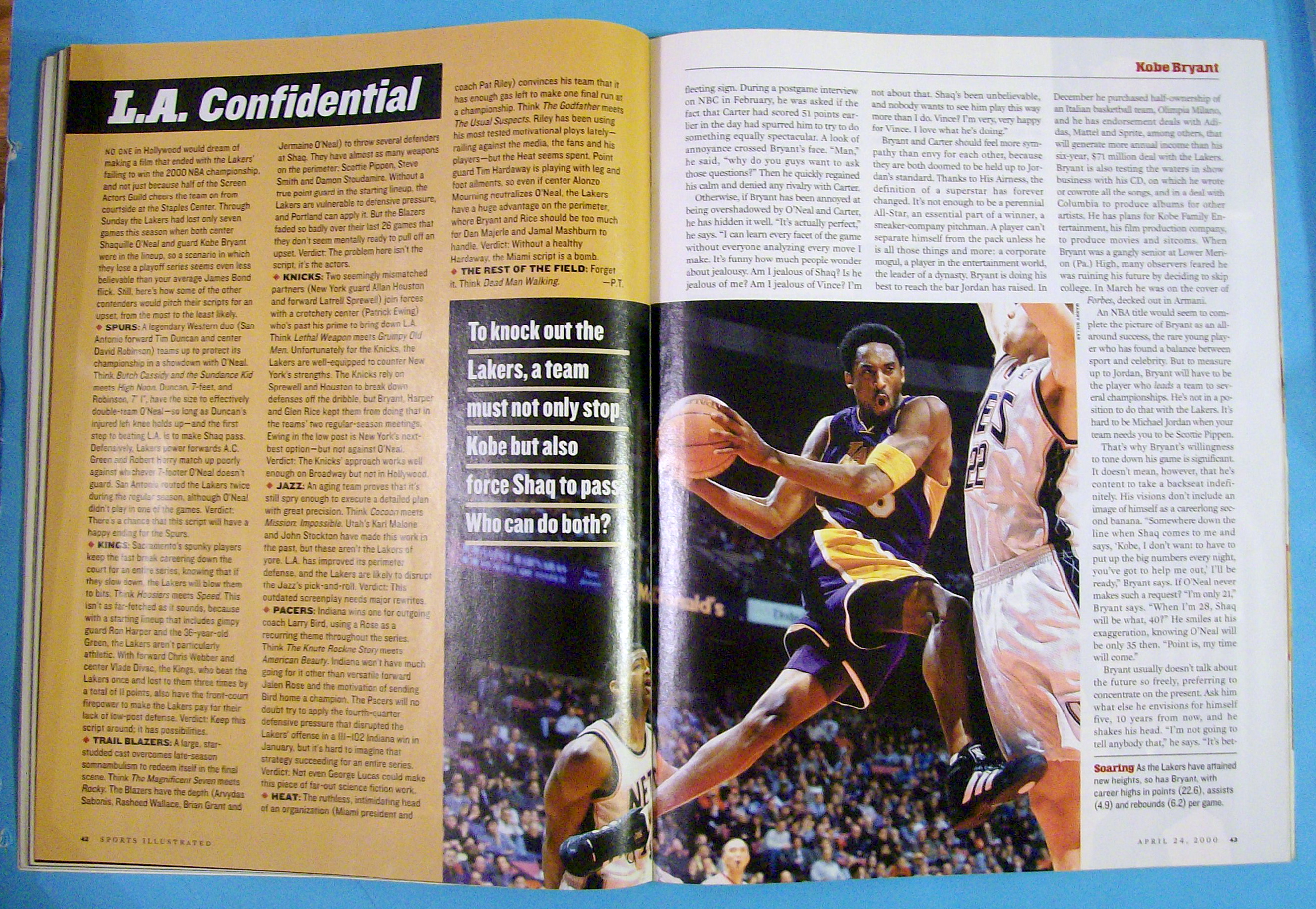 Sports Illustrated Magazine-April 24, 2000-K. Johnson