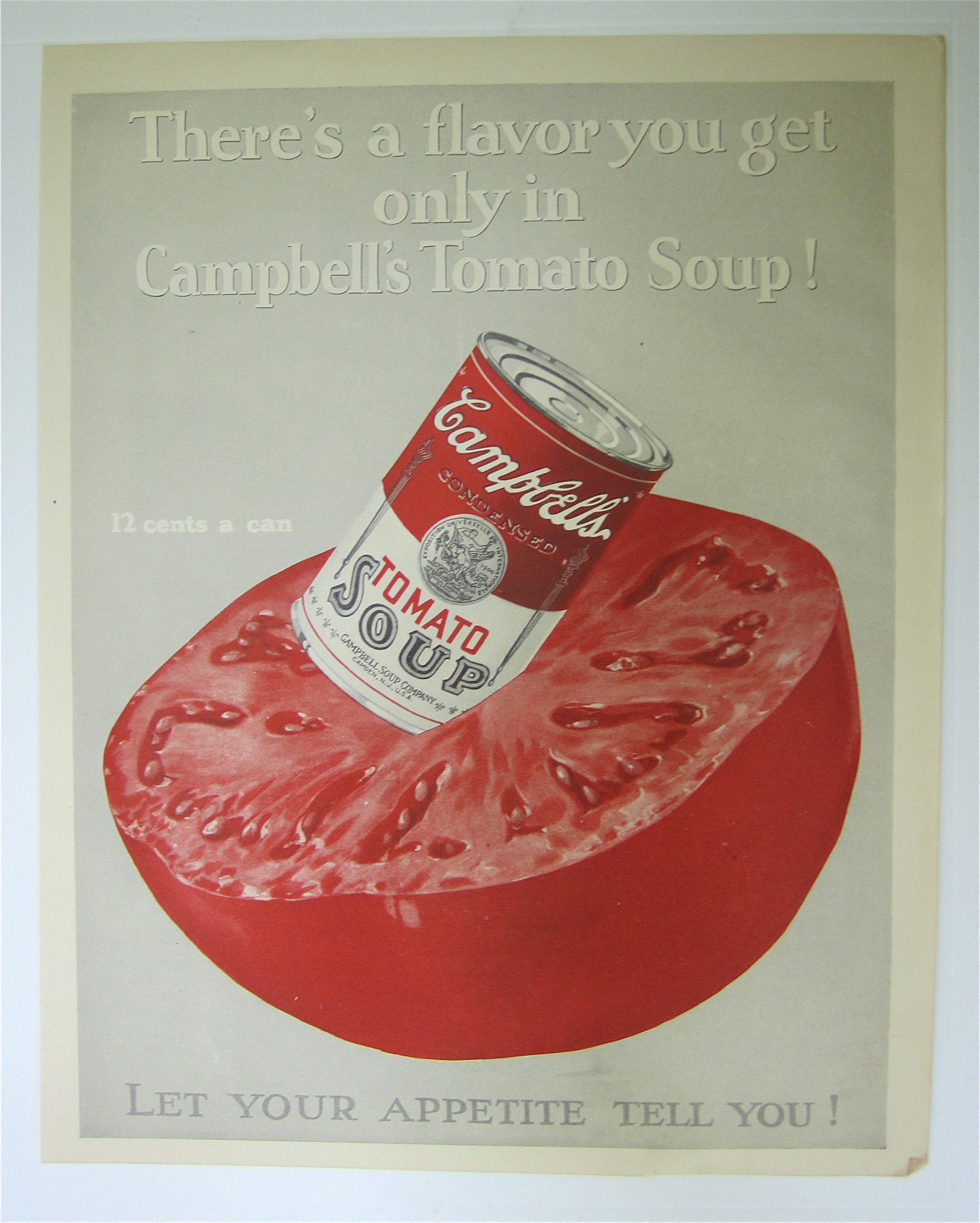 1925 Campbell's Tomato Soup w/Can Of Soup in Tomato