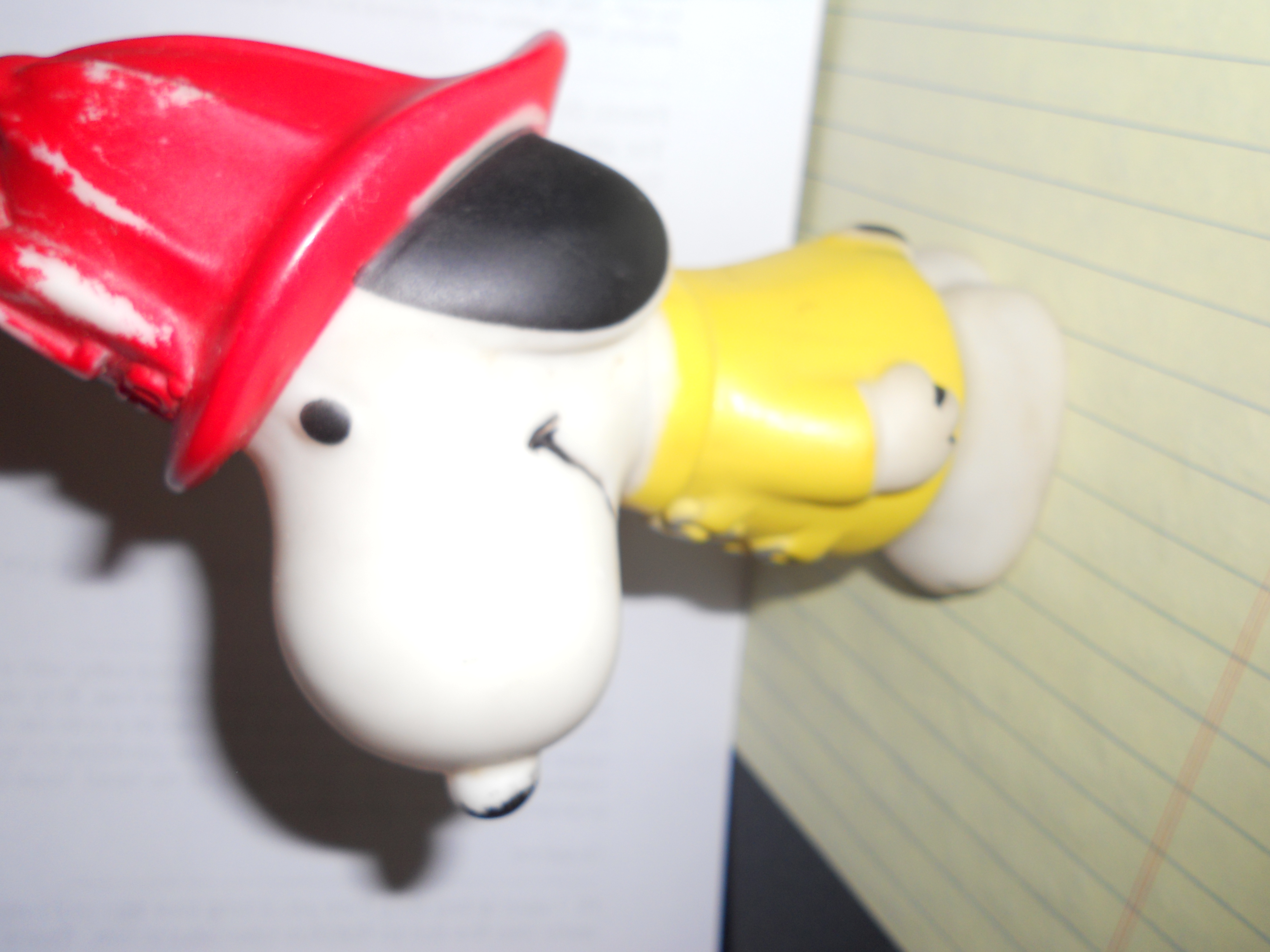 Snoopy Fireman Squeaker Toy 1966