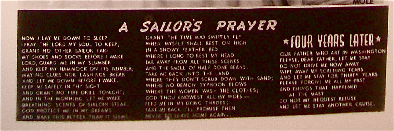 A Sailor's Prayer Postcard