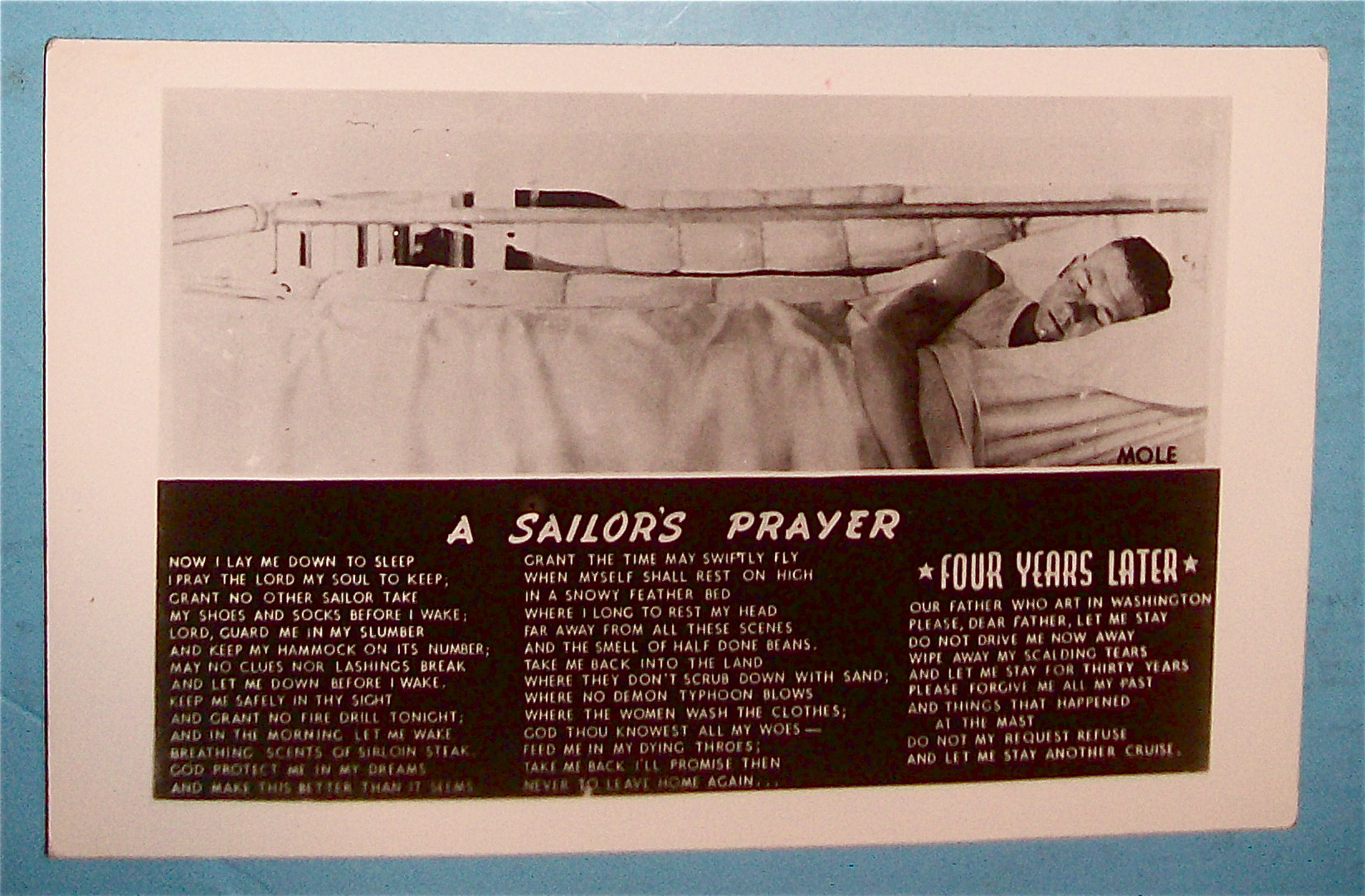 A Sailor's Prayer Postcard