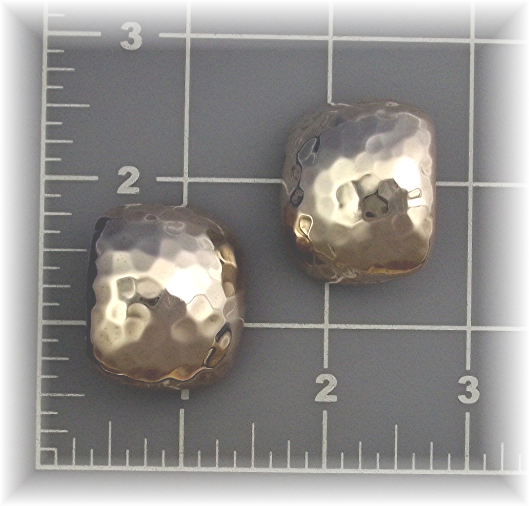 Taxco Mexico Sterling Silver Large Dimpled Clip Earring