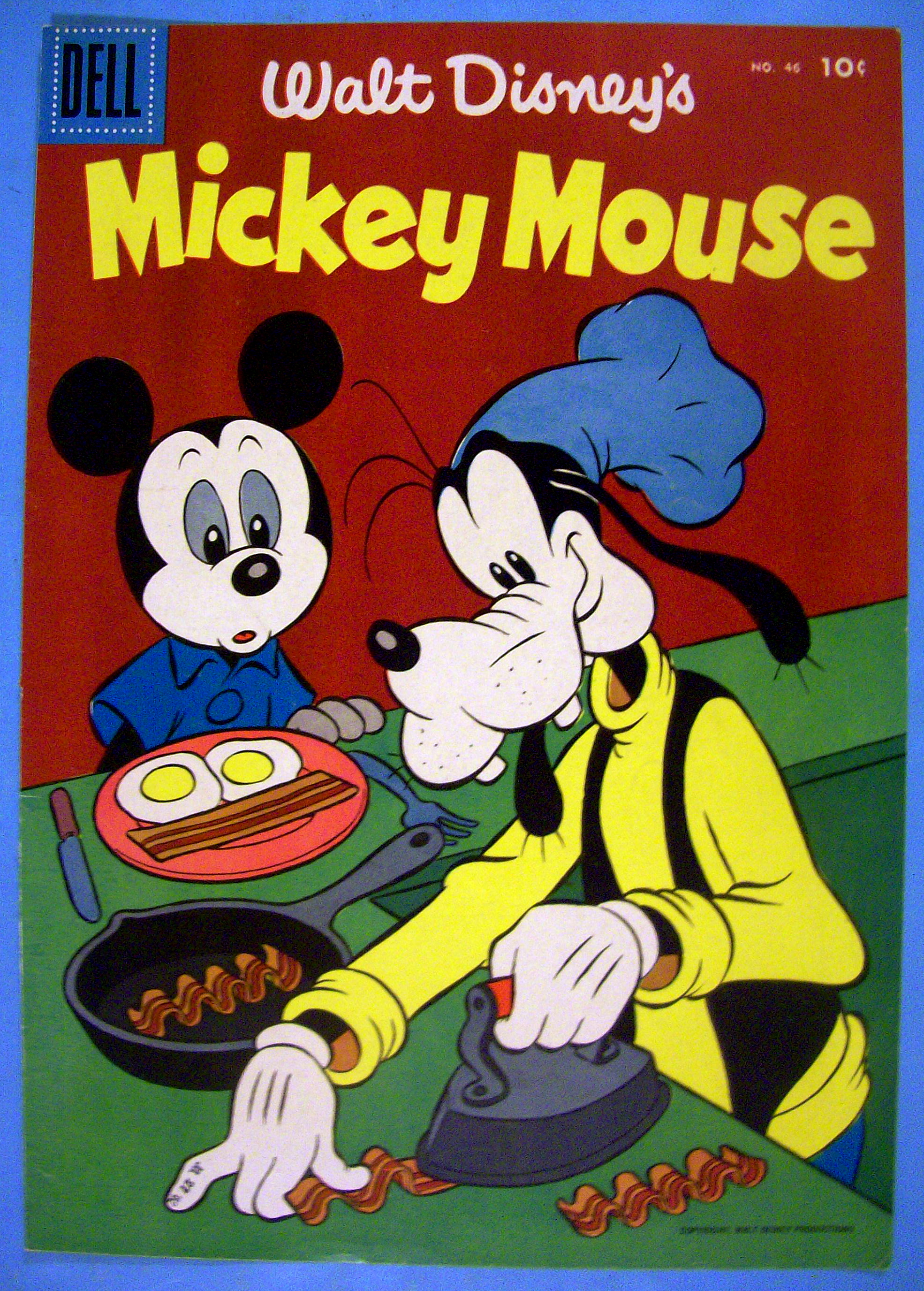 Mickey Mouse Comic Cover #46 1956 Mickey & Goofy