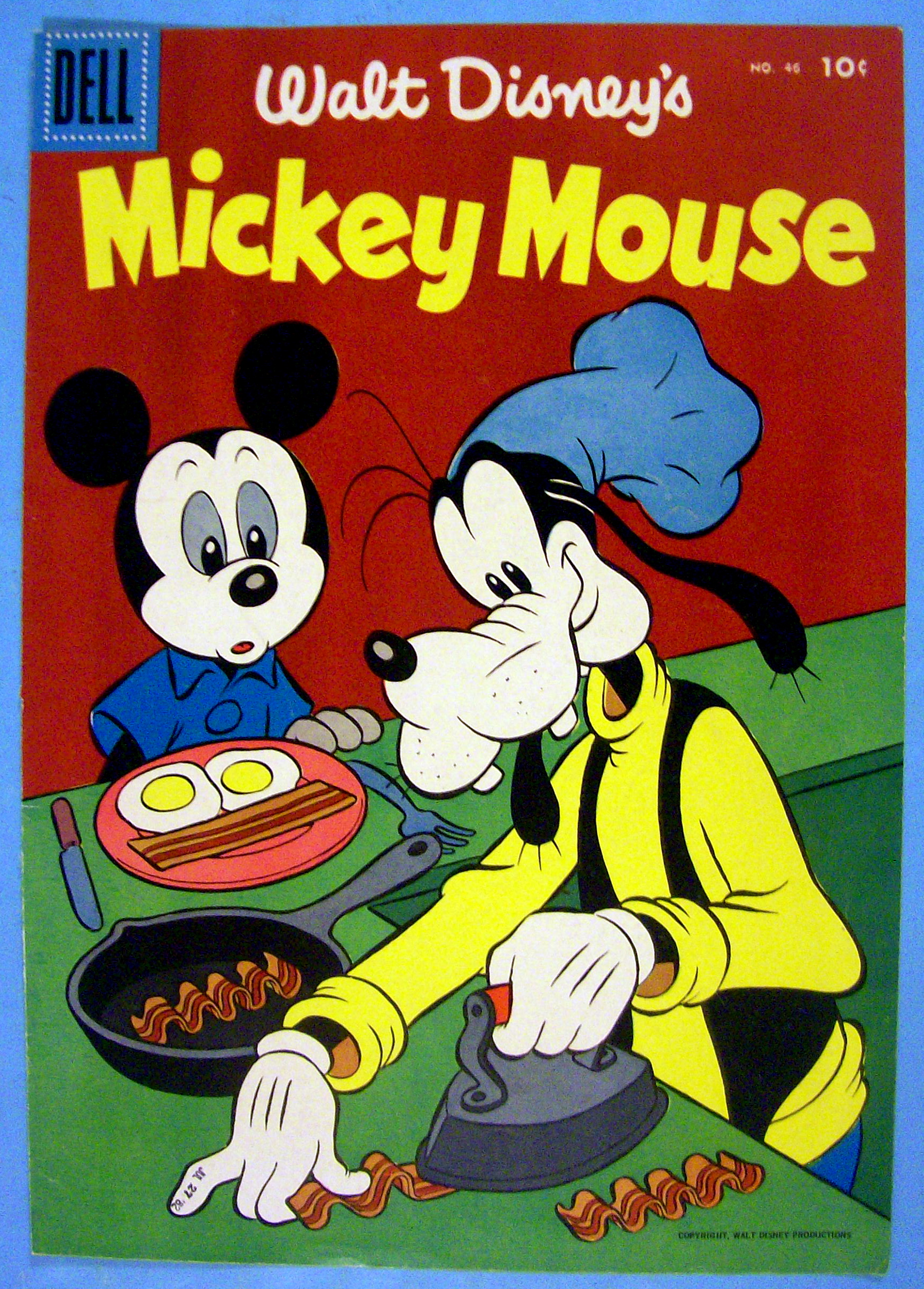 Mickey Mouse Comic Cover #46 1956 Mickey & Goofy